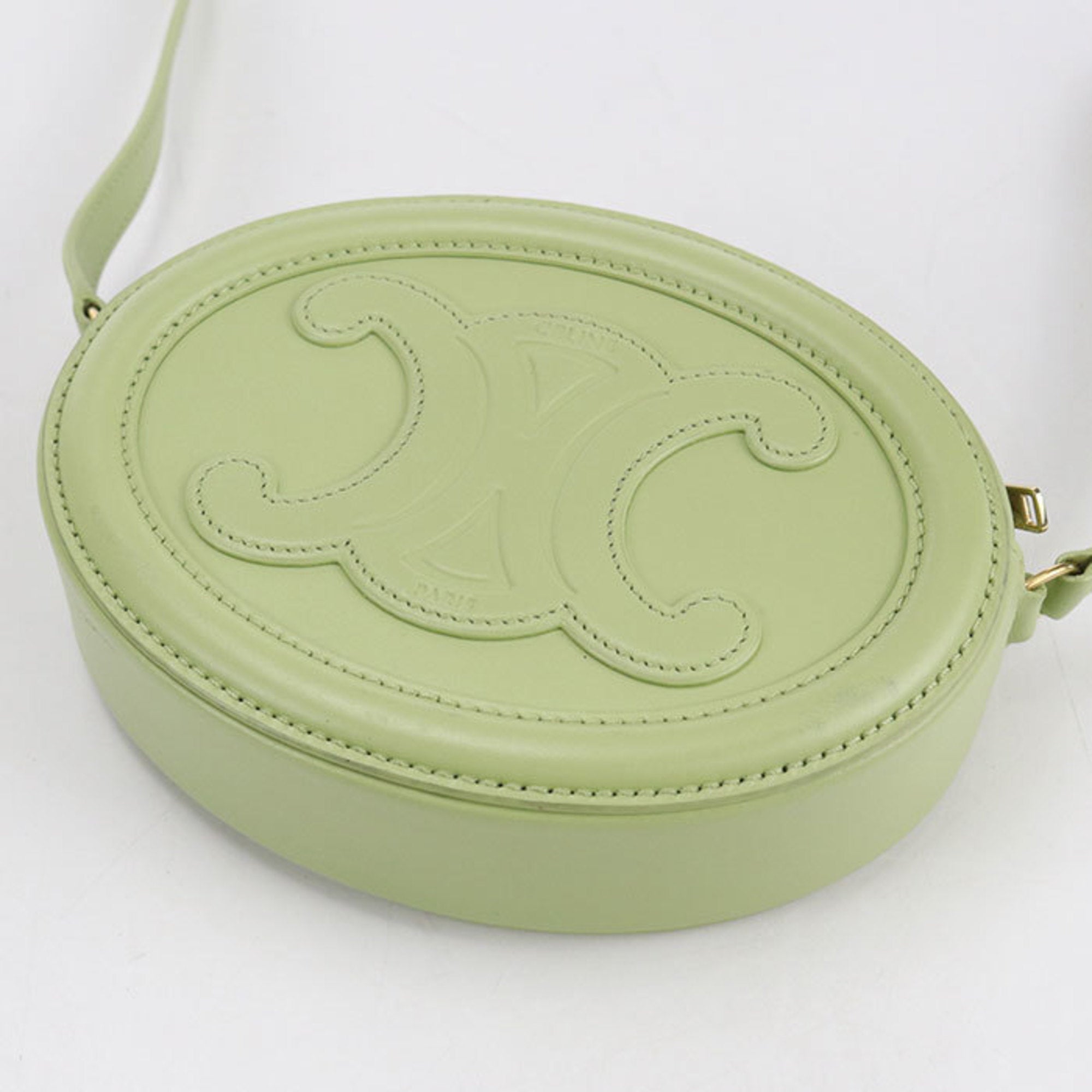 Celine Green Leather Shoulder Bag (Pre-Owned)