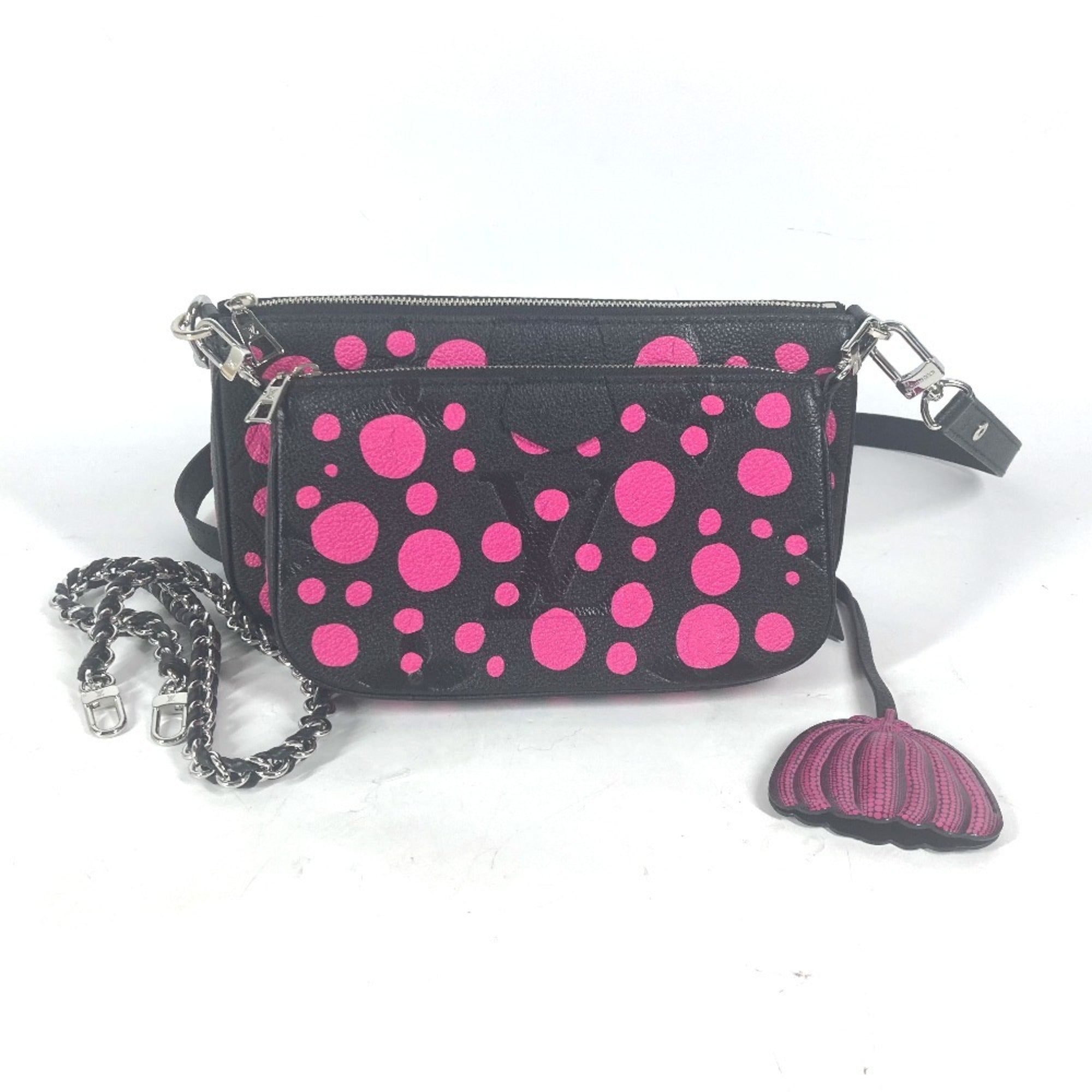 Louis Vuitton Black Pink Monogram Empreinte Pochette Shoulder Bag (Pre-Owned)
