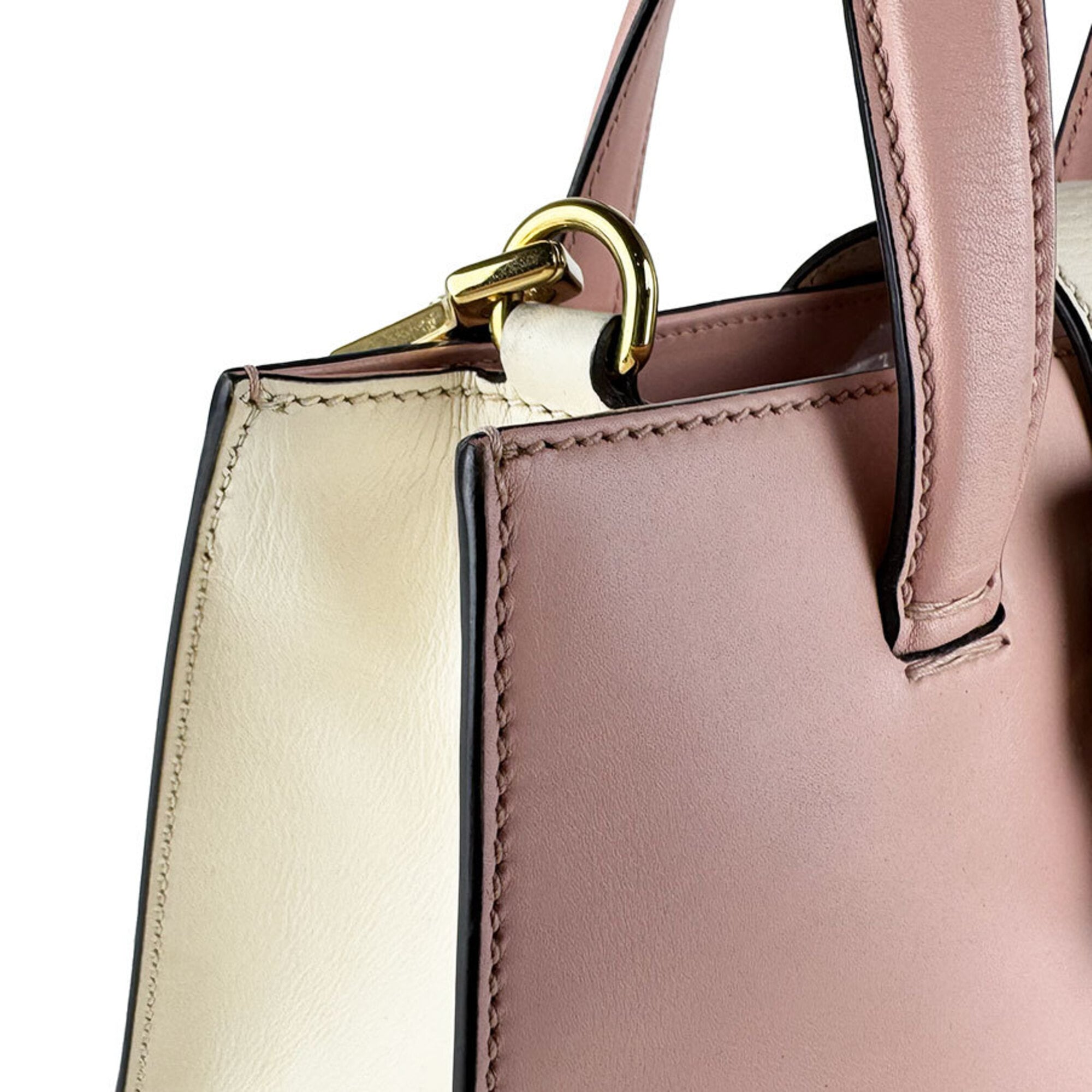 Gucci Ivory Pink Leather Handbag Shoulder Bag (Pre-Owned)