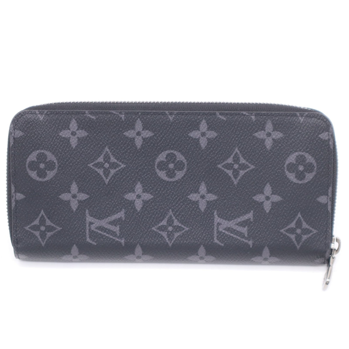 Louis Vuitton Monogram Eclipse Black Gray Monogram Eclipse Coated Canvas Leather Long Wallet (Bi-Fold) (Pre-Owned)