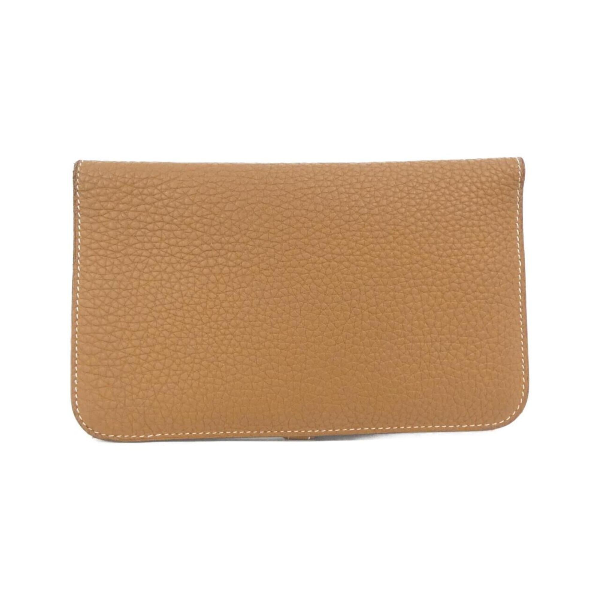 Hermes Brown Togo Leather Long Wallet (Bi-Fold) (Pre-Owned)