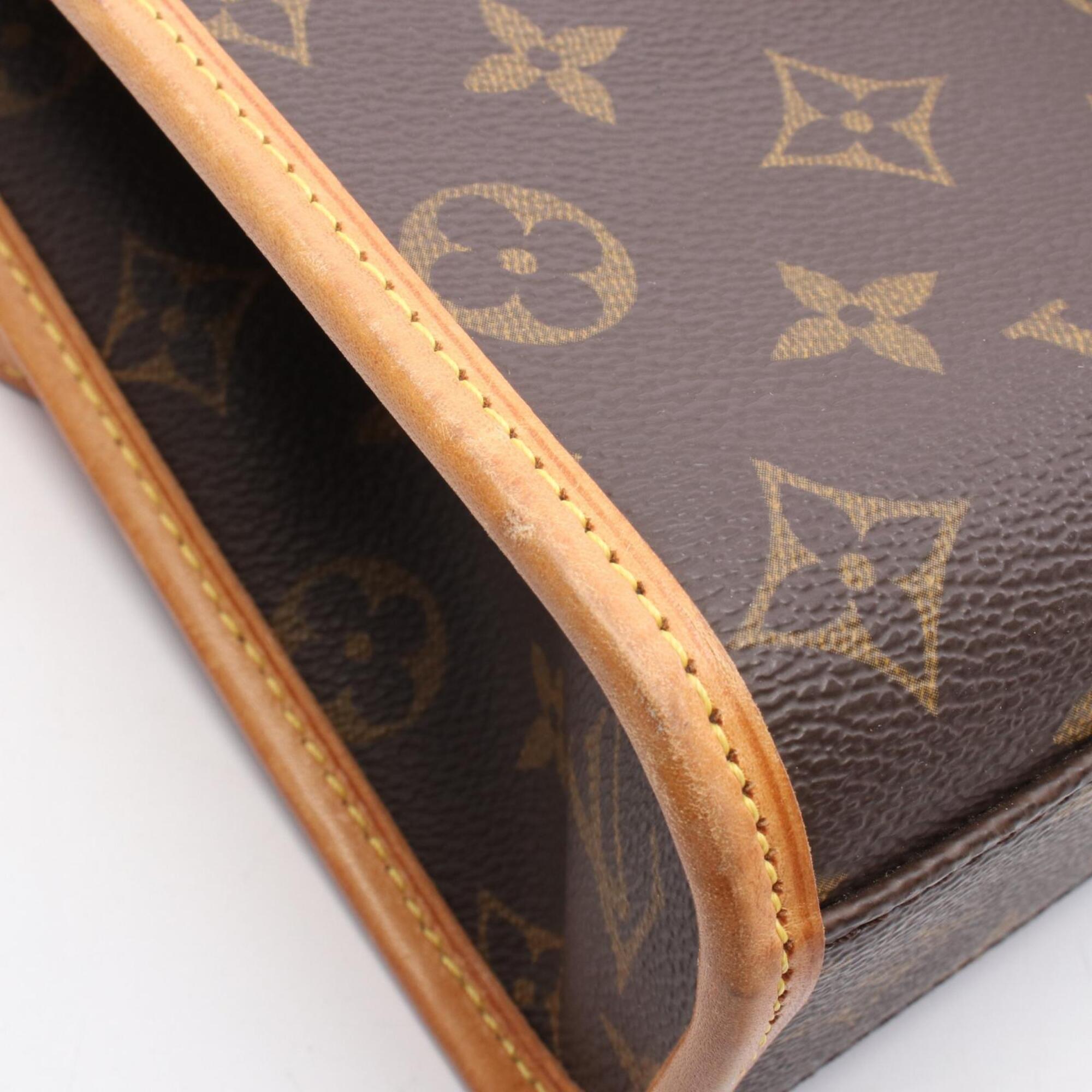 Louis Vuitton Brown Pvc Leather Handbag (Pre-Owned)