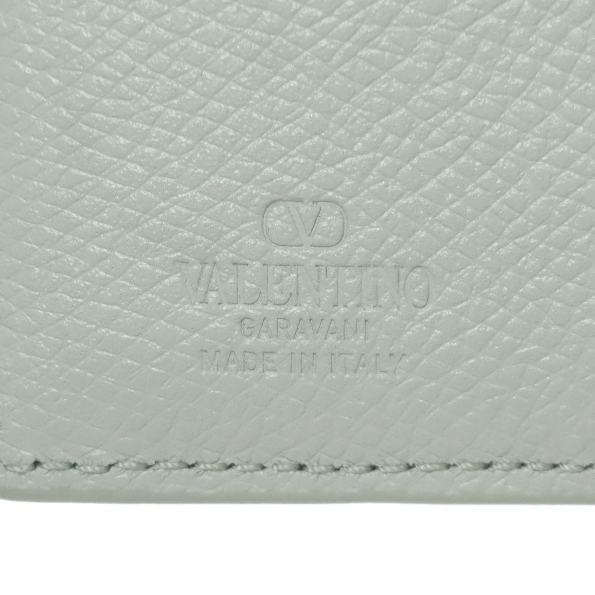 Valentino Light Green Leather Wallet (Bi-Fold) (Pre-Owned)