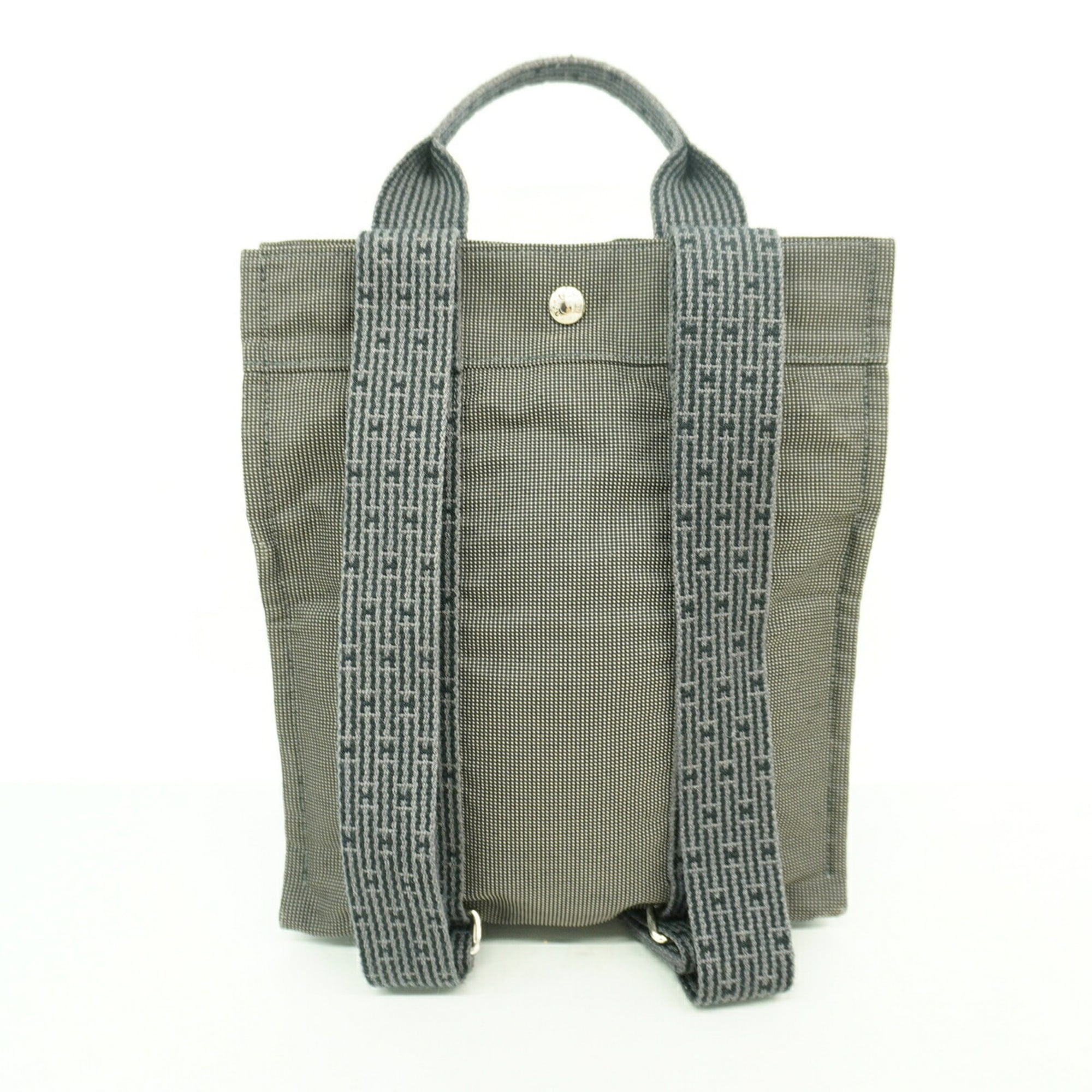 Hermes Gray Nylon Backpack (Pre-Owned)