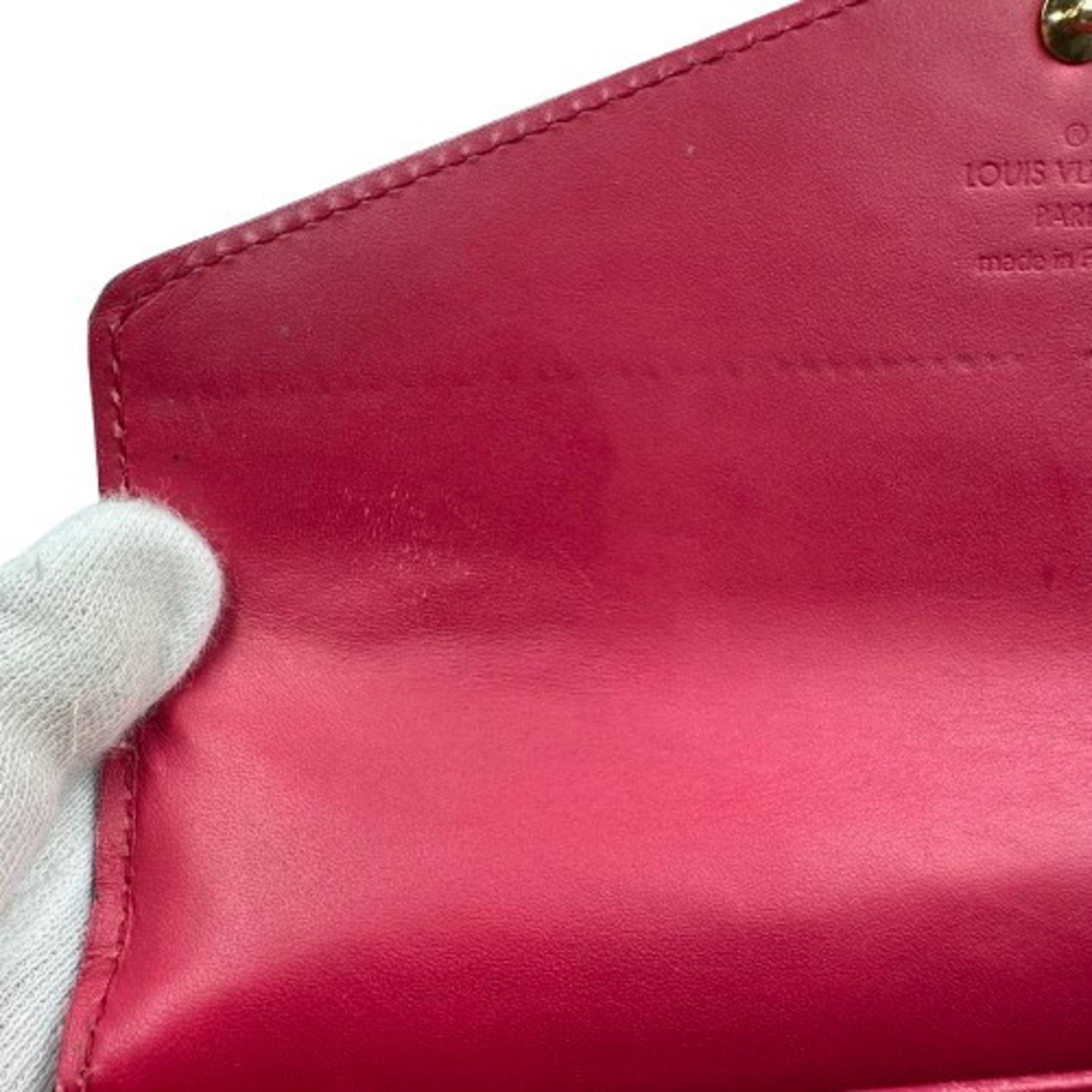 Louis Vuitton Vernis Pink Patent Leather Long Wallet (Bi-Fold) (Pre-Owned)