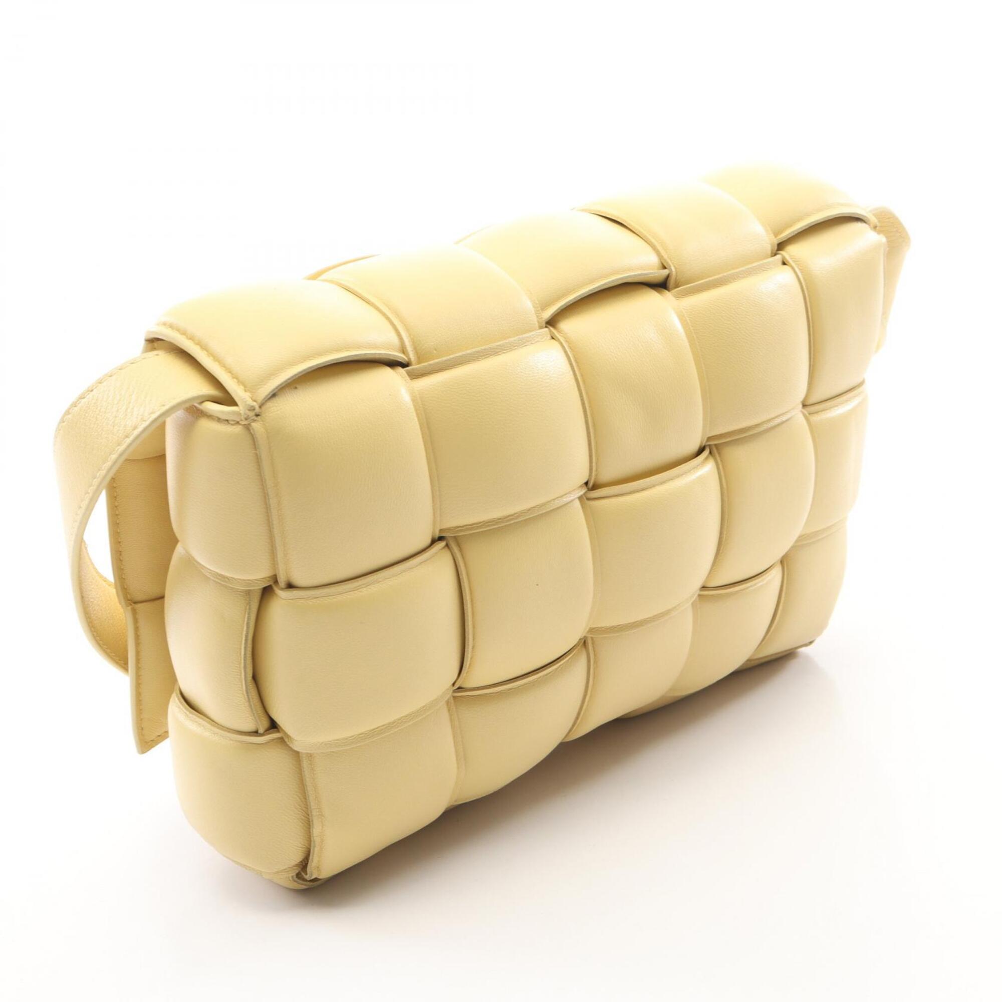 Bottega Veneta Yellow Leather Handbag Shoulder Bag (Pre-Owned)