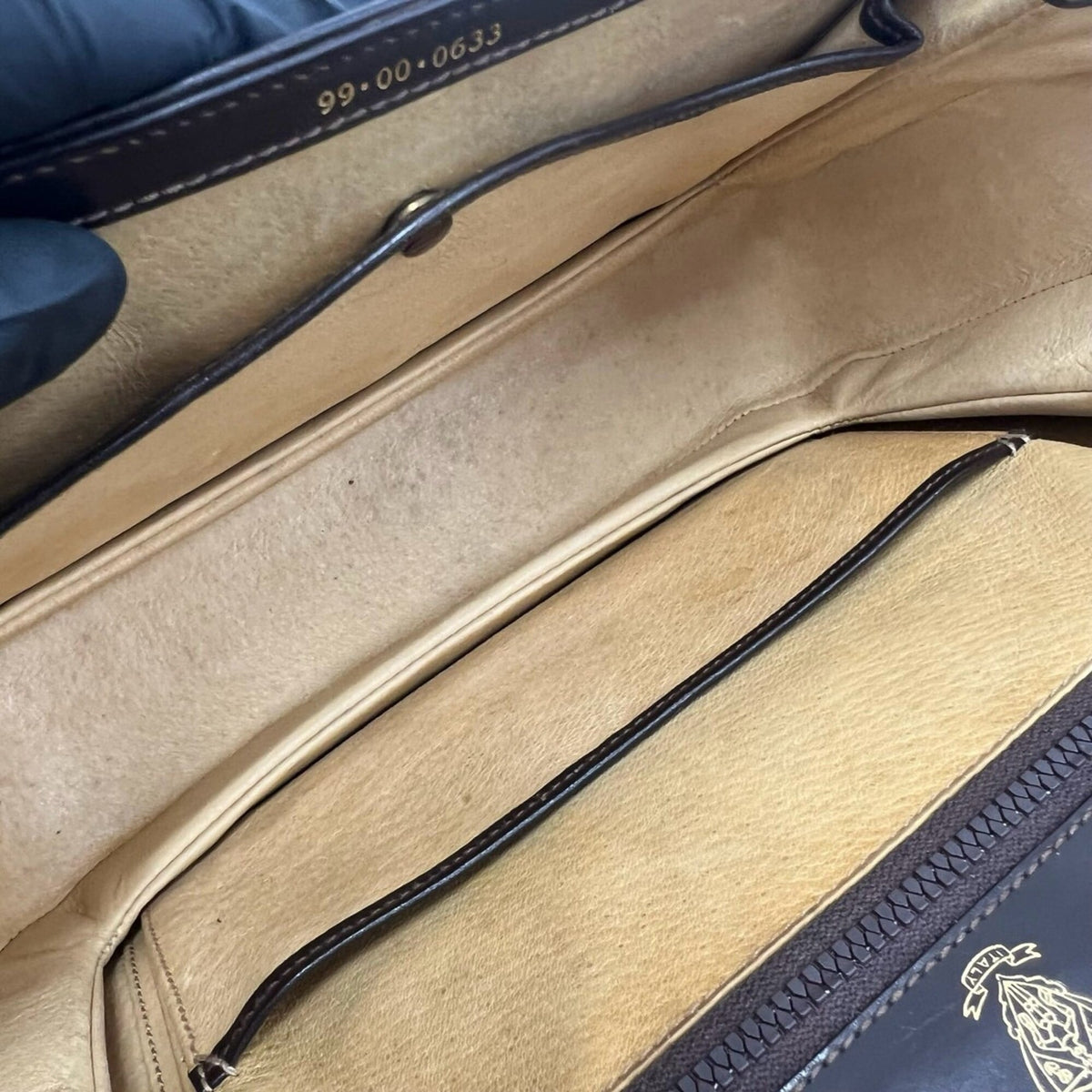 Gucci Brown Leather Handbag Tote Bag (Pre-Owned)