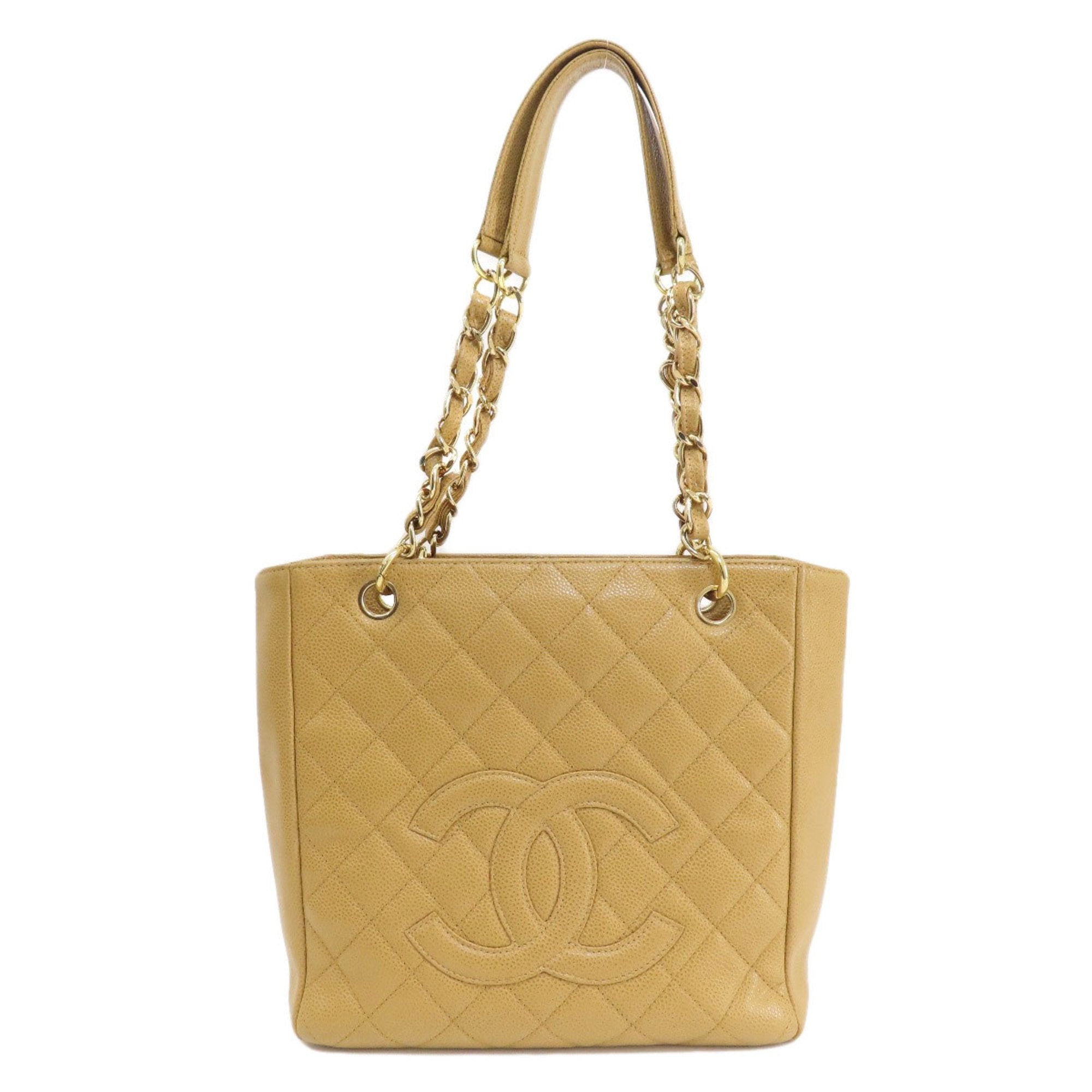 Chanel Beige Caviar Leather Tote Bag (Pre-Owned)