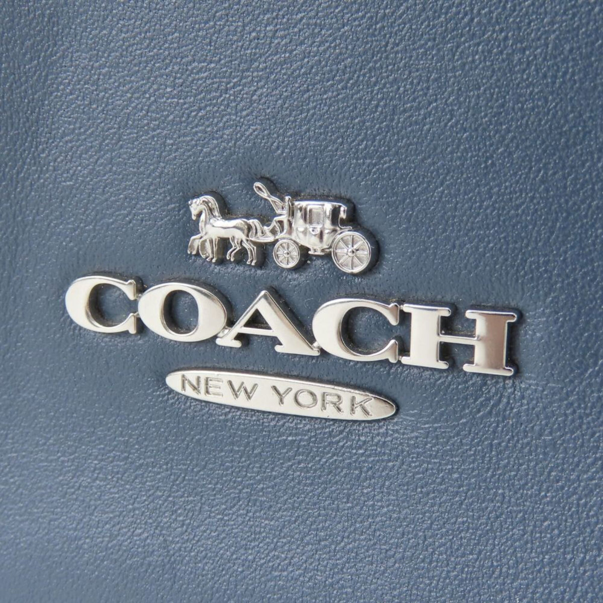 Coach Navy Canvas Leather Backpack (Pre-Owned)