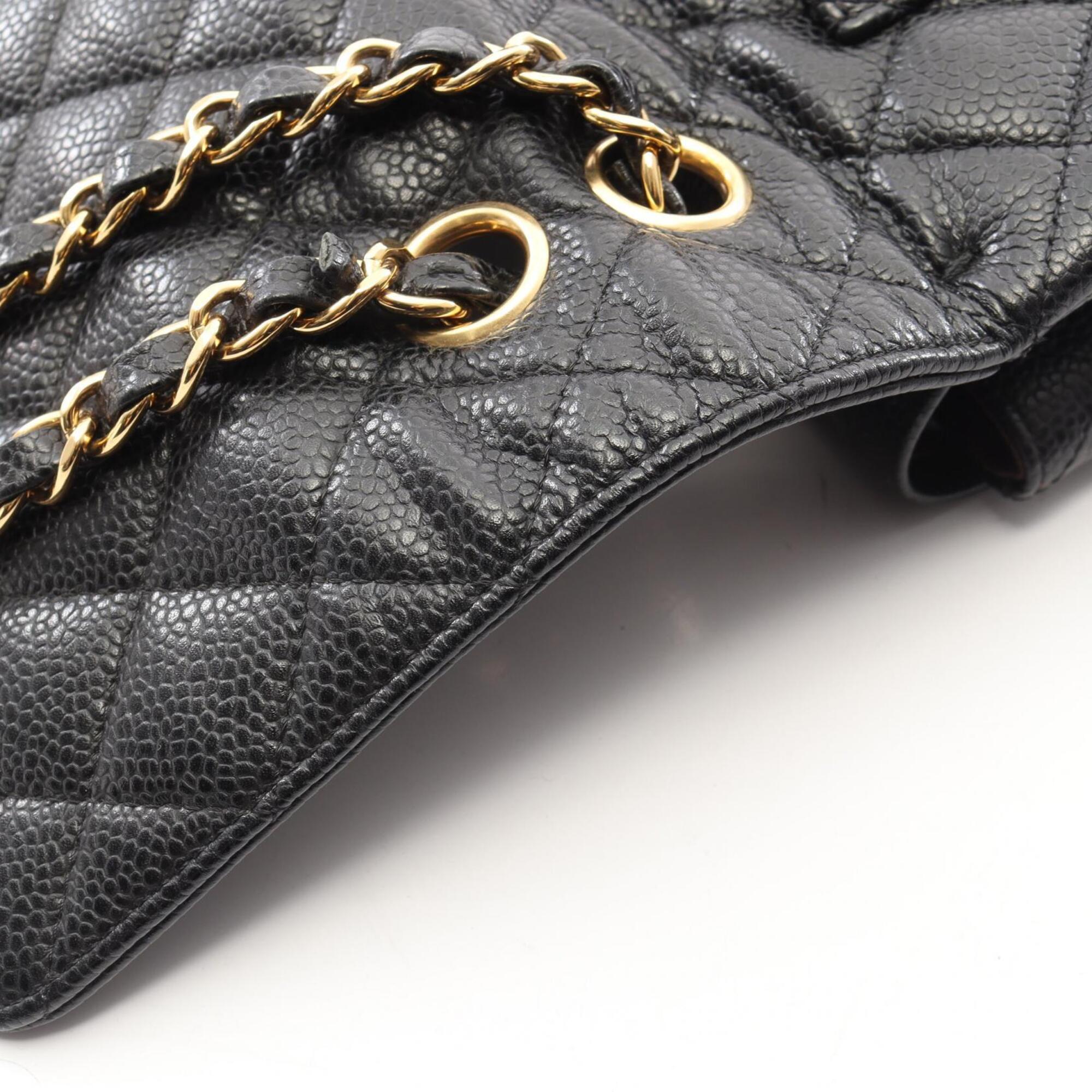 Chanel Black Grained Calfskin Handbag Shoulder Bag (Pre-Owned)