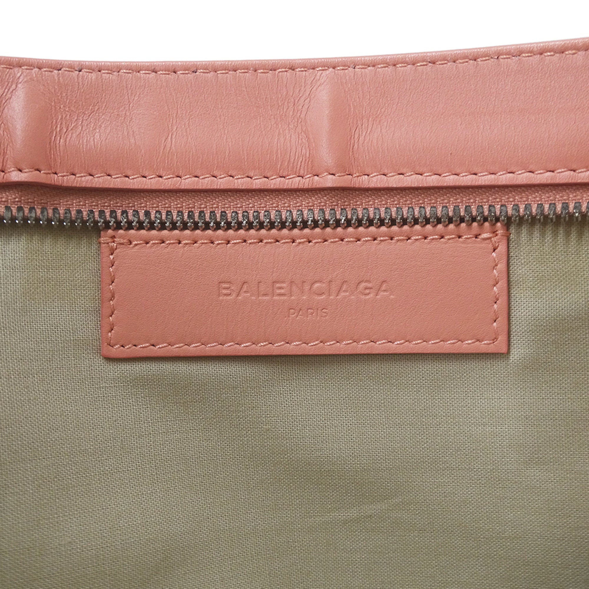 Balenciaga Pink White Canvas Clutch Bag Handbag (Pre-Owned)