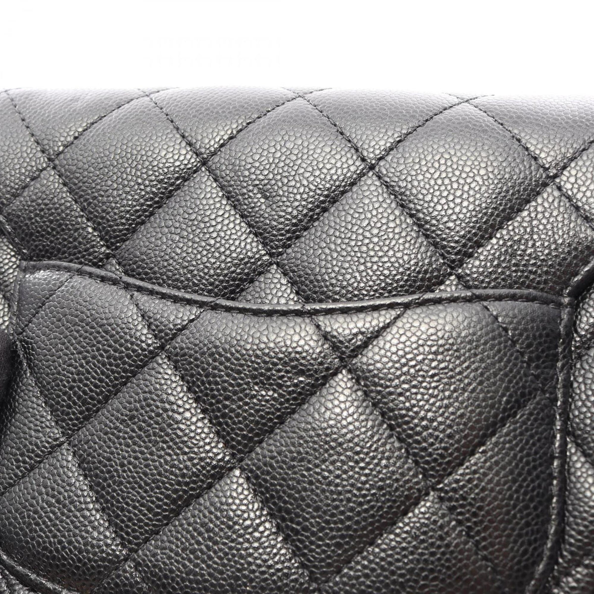 Chanel Black Grained Calfskin Handbag Shoulder Bag (Pre-Owned)
