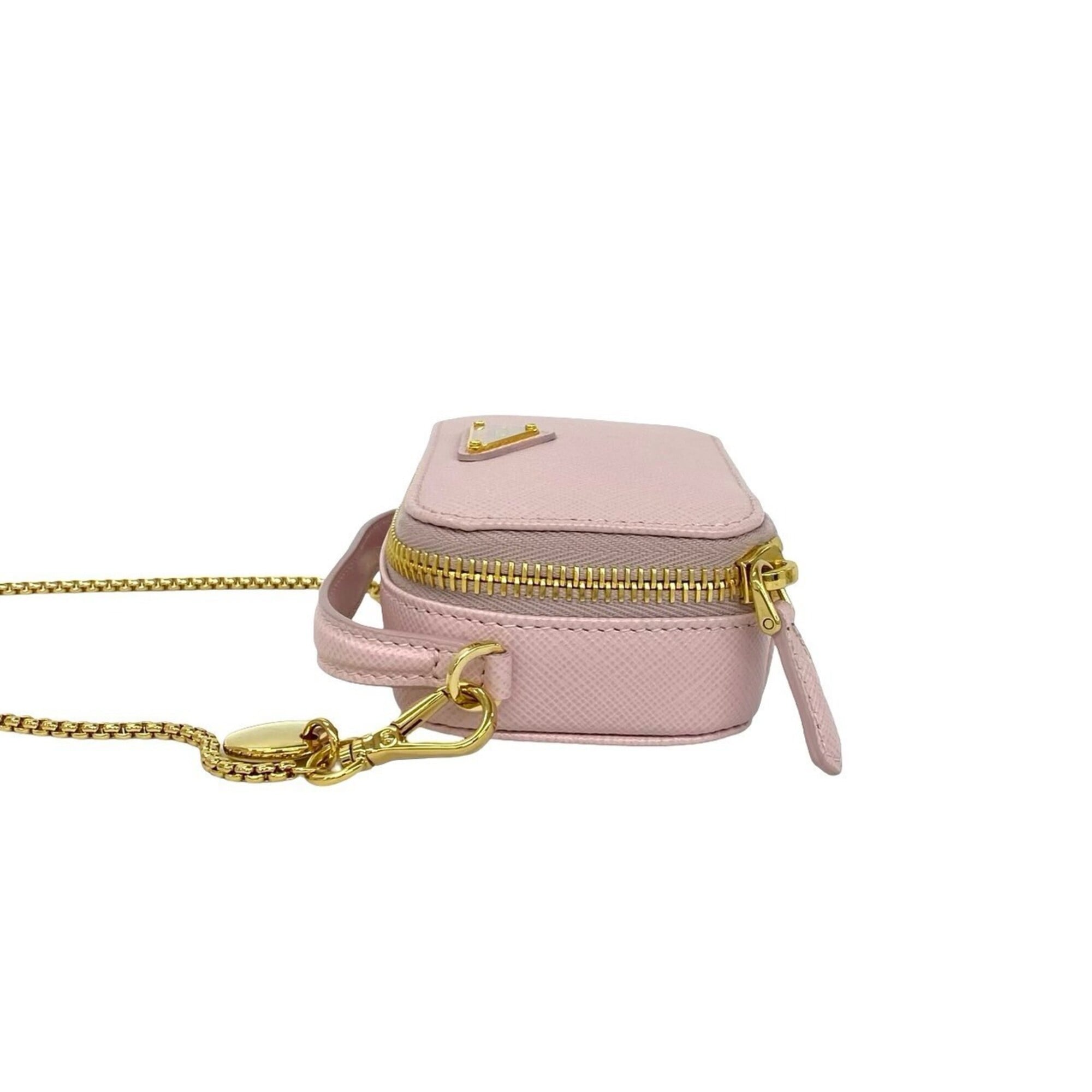 Prada Pink Leather Pochette Pouch Shoulder Bag (Pre-Owned)