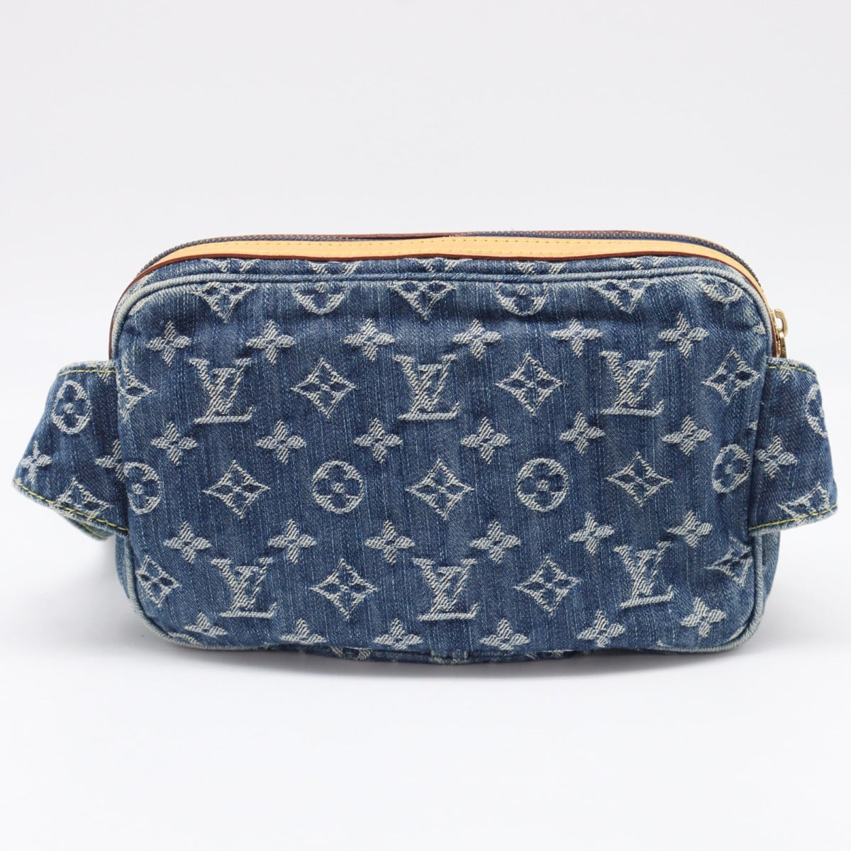 Louis Vuitton Beige Blue Cotton Fanny Pack (Pre-Owned)