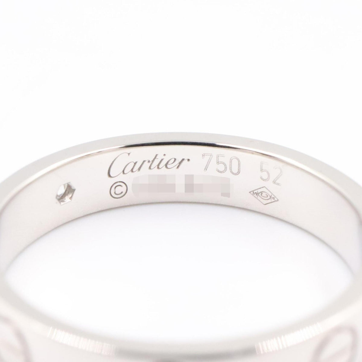 Cartier Silver Clear White Gold (18K) Band Ring (Pre-Owned)