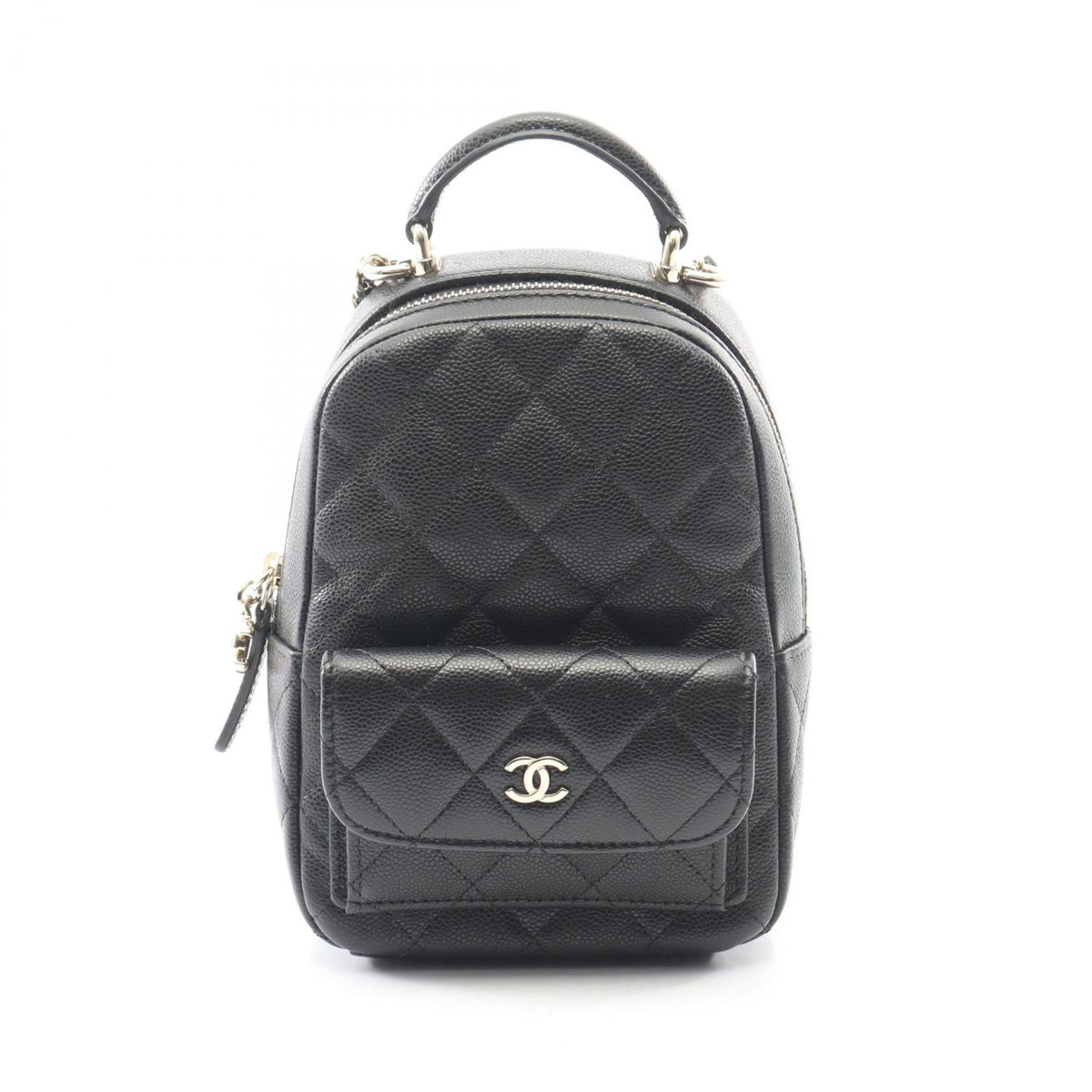 Chanel Black Grained Calfskin Backpack (Pre-Owned)