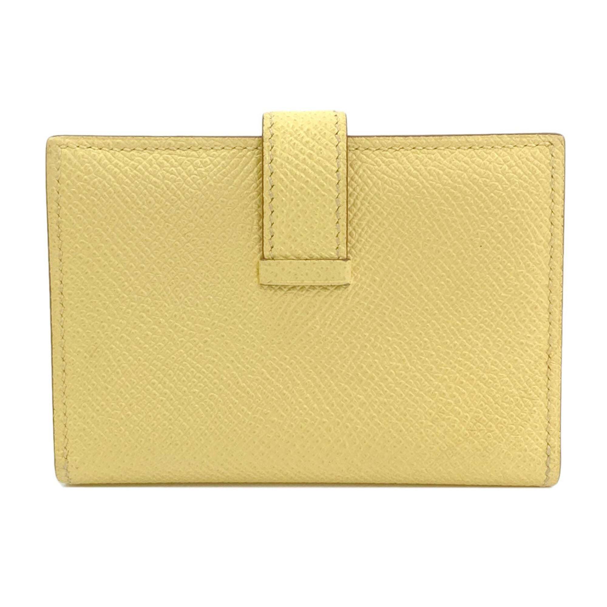 Hermes Yellow Epsom Leather Coin Purse/Coin Case (Pre-Owned)