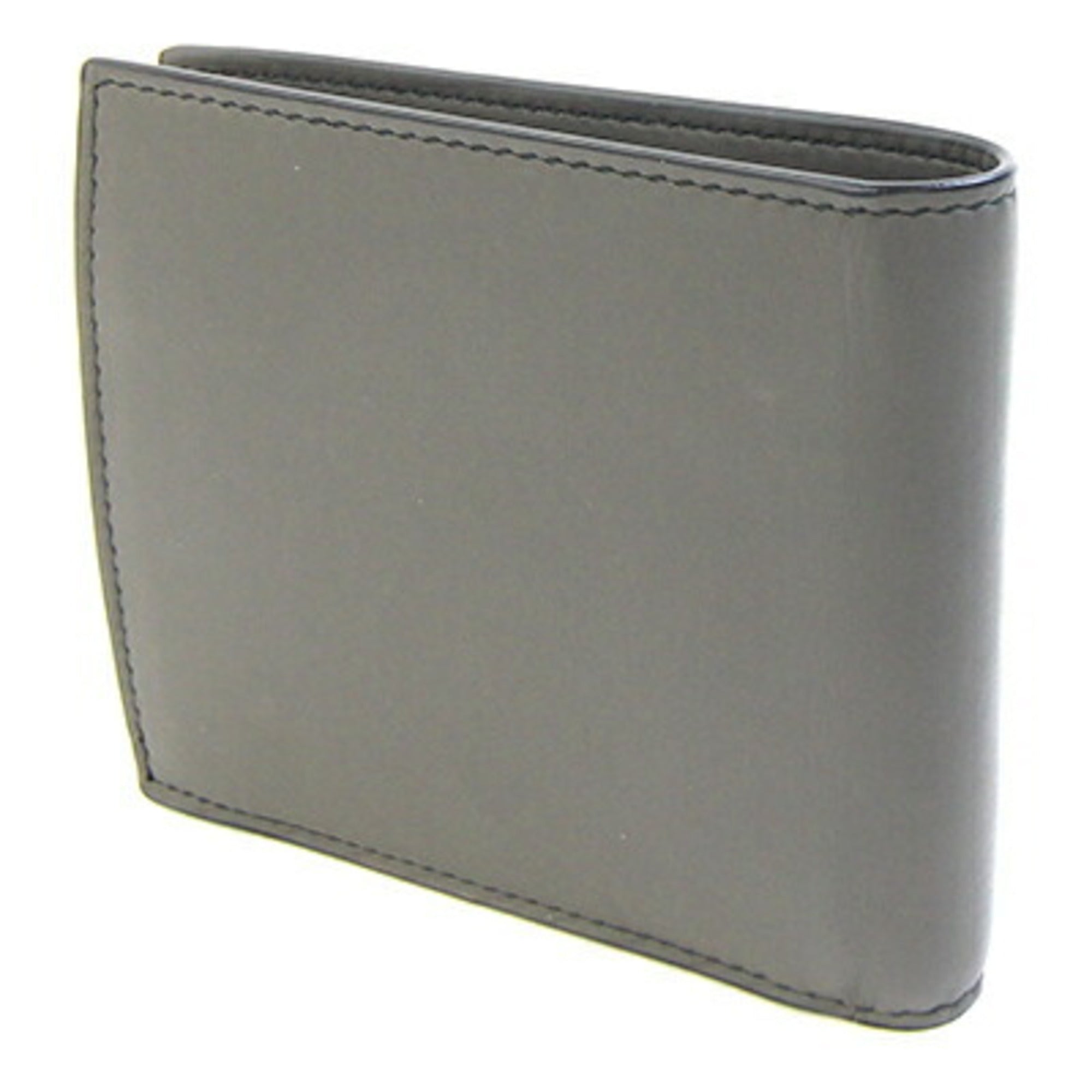 Bottega Veneta Dark Gray Leather Wallet (Bi-Fold) (Pre-Owned)