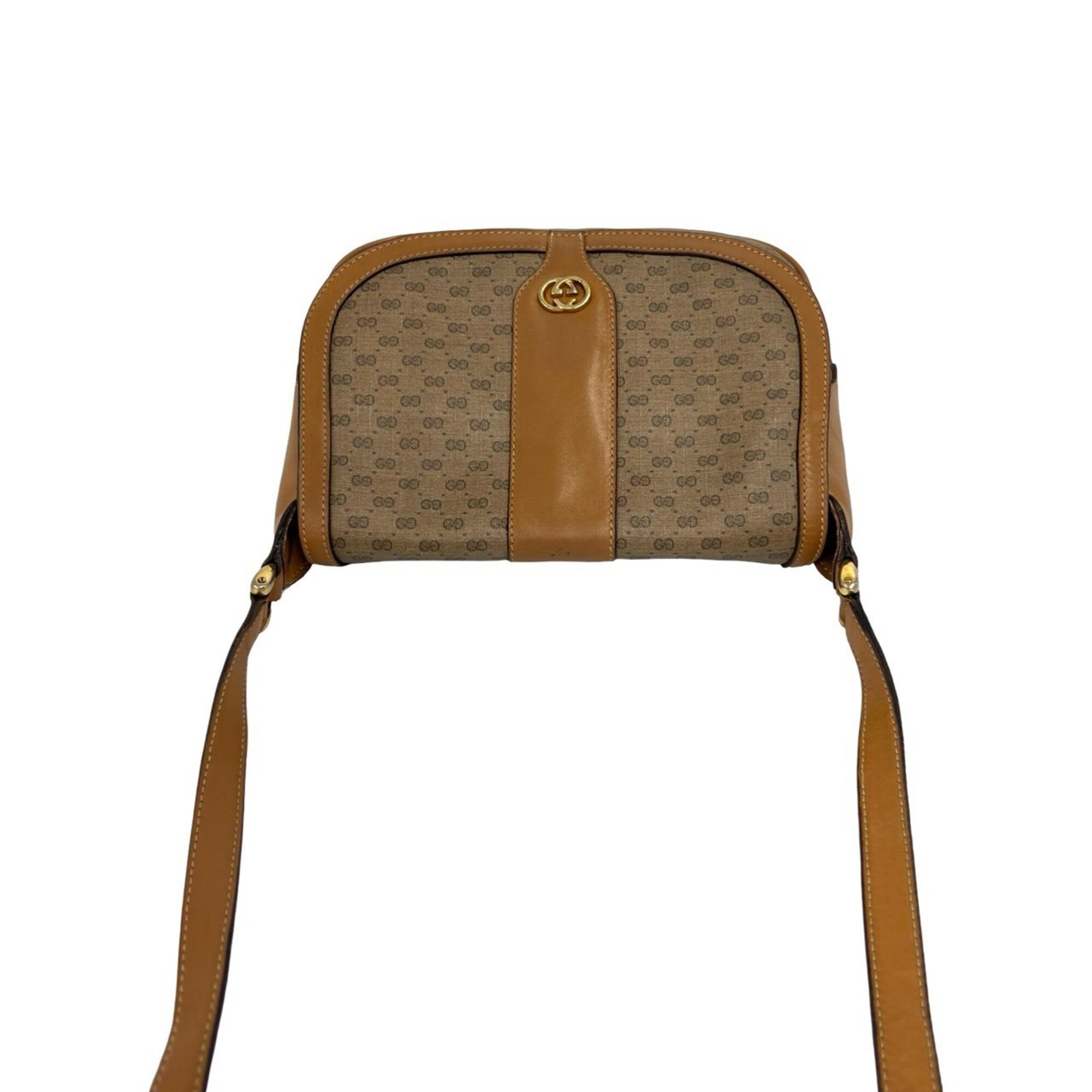 Gucci Brown Leather Pvc Pochette Shoulder Bag (Pre-Owned)