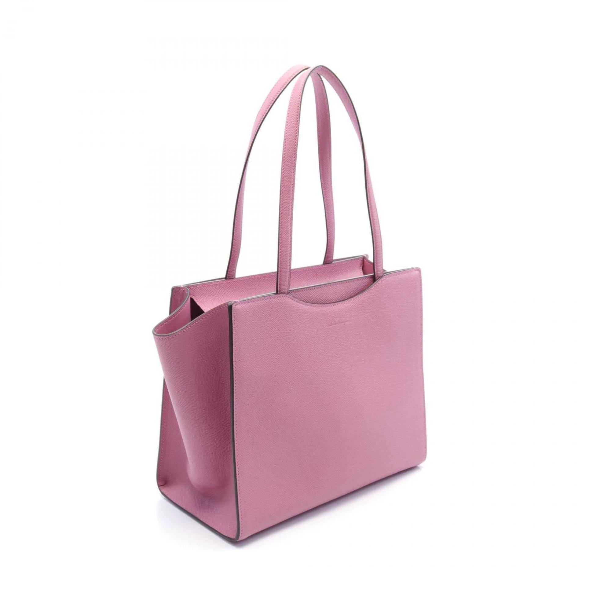 Salvatore Ferragamo Pink Leather Tote Bag (Pre-Owned)