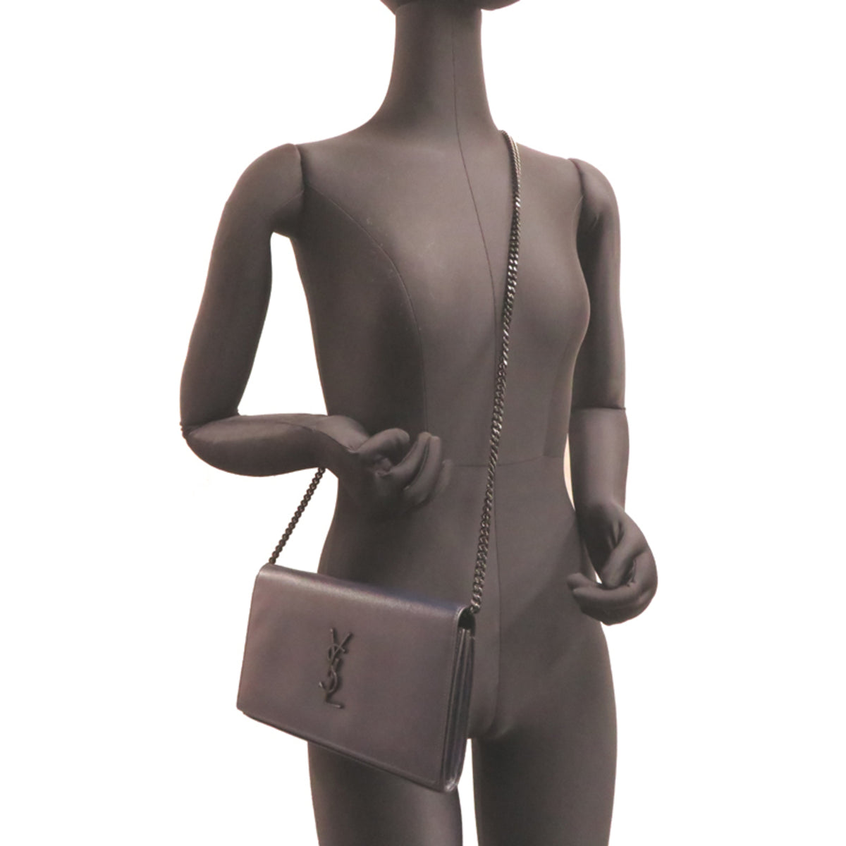 Saint Laurent Navy Leather Shoulder Bag (Pre-Owned)