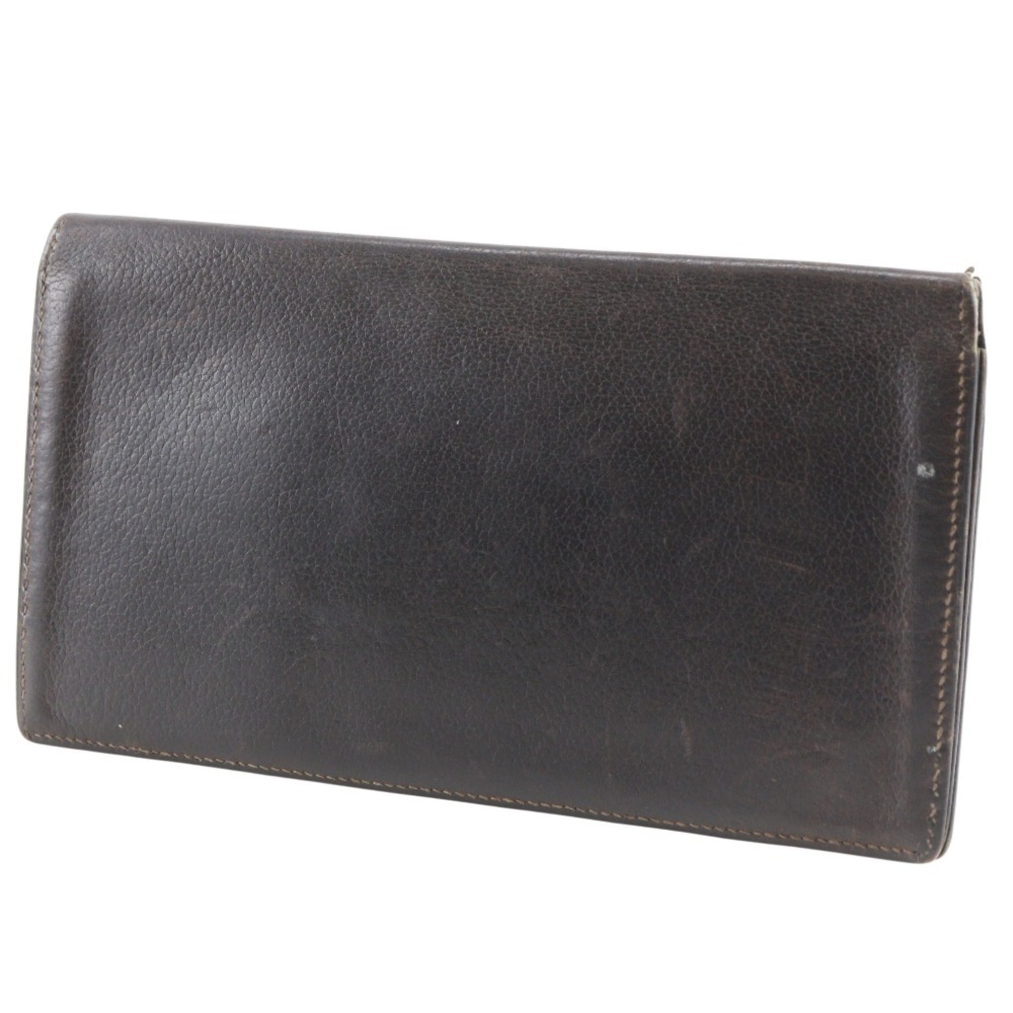 Hermes Brown Leather Bill Wallet (Bi-Fold) (Pre-Owned)