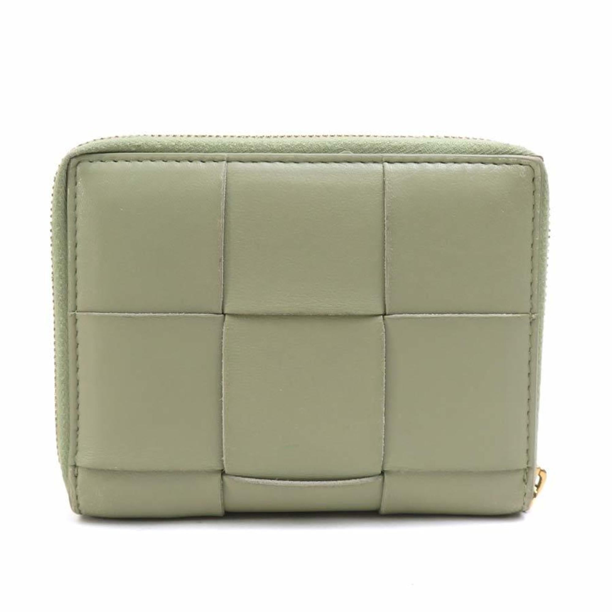 Bottega Veneta Green Leather Wallet (Bi-Fold) (Pre-Owned)