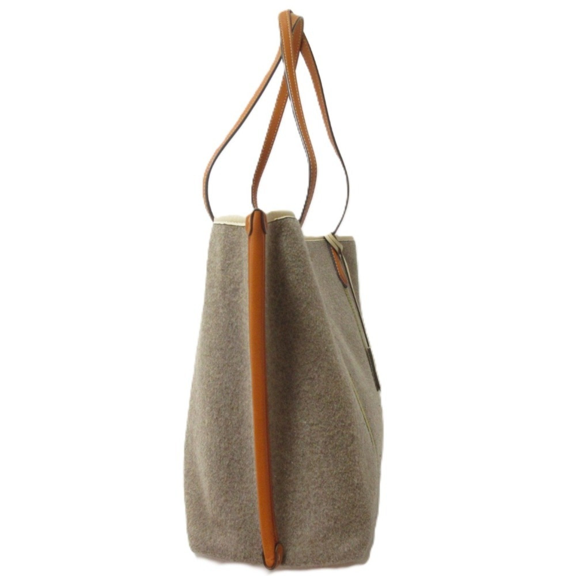 Tory Burch Brown Grayish Yellow Shoulder Bag Tote Bag (Pre-Owned)