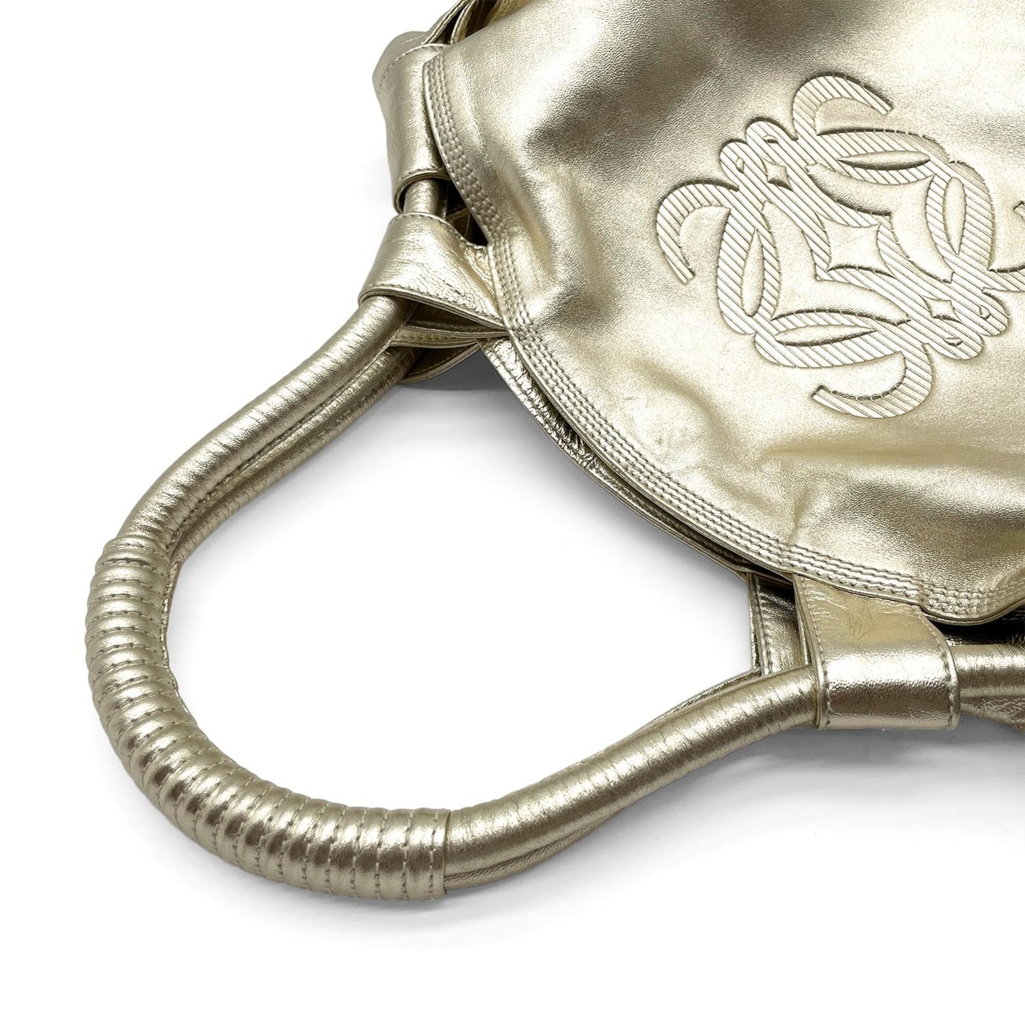 Loewe Gold Leather Handbag (Pre-Owned)