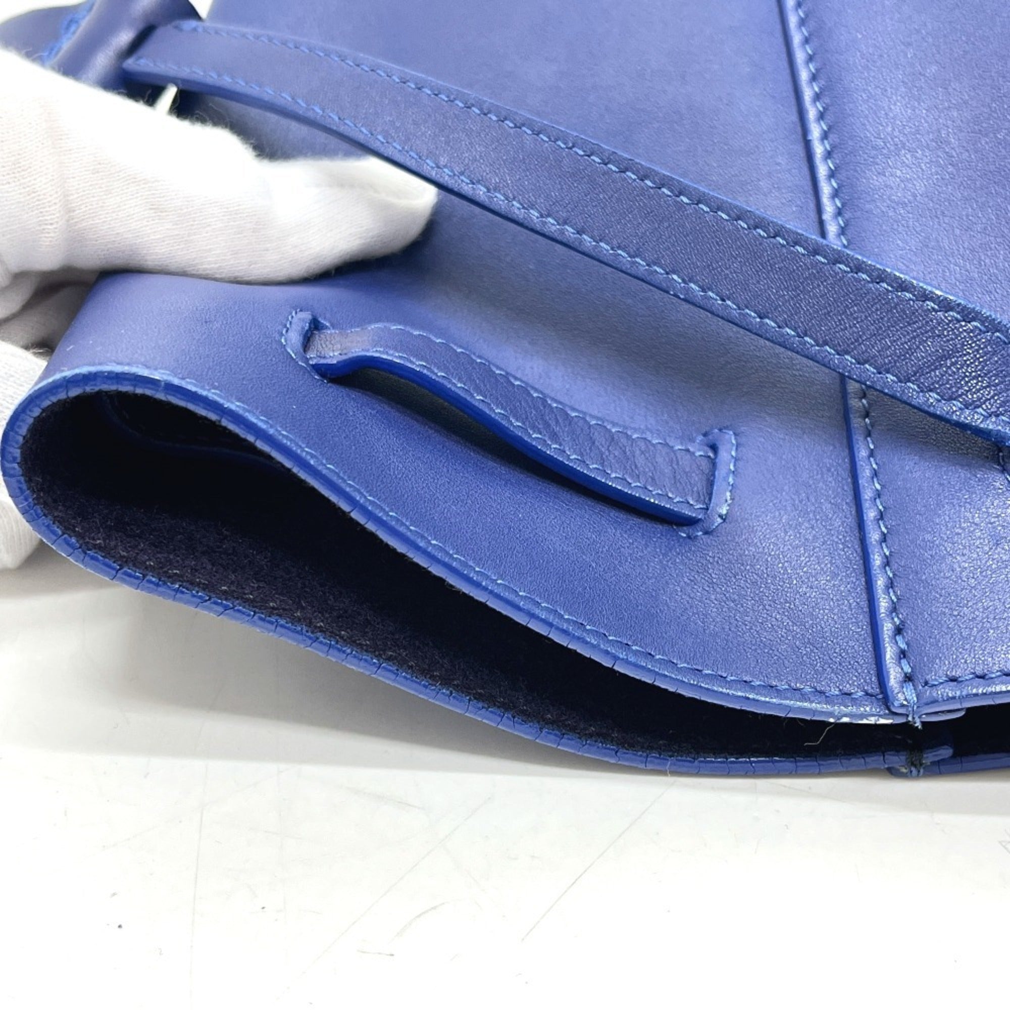 Celine Blue Leather Handbag Tote Bag (Pre-Owned)
