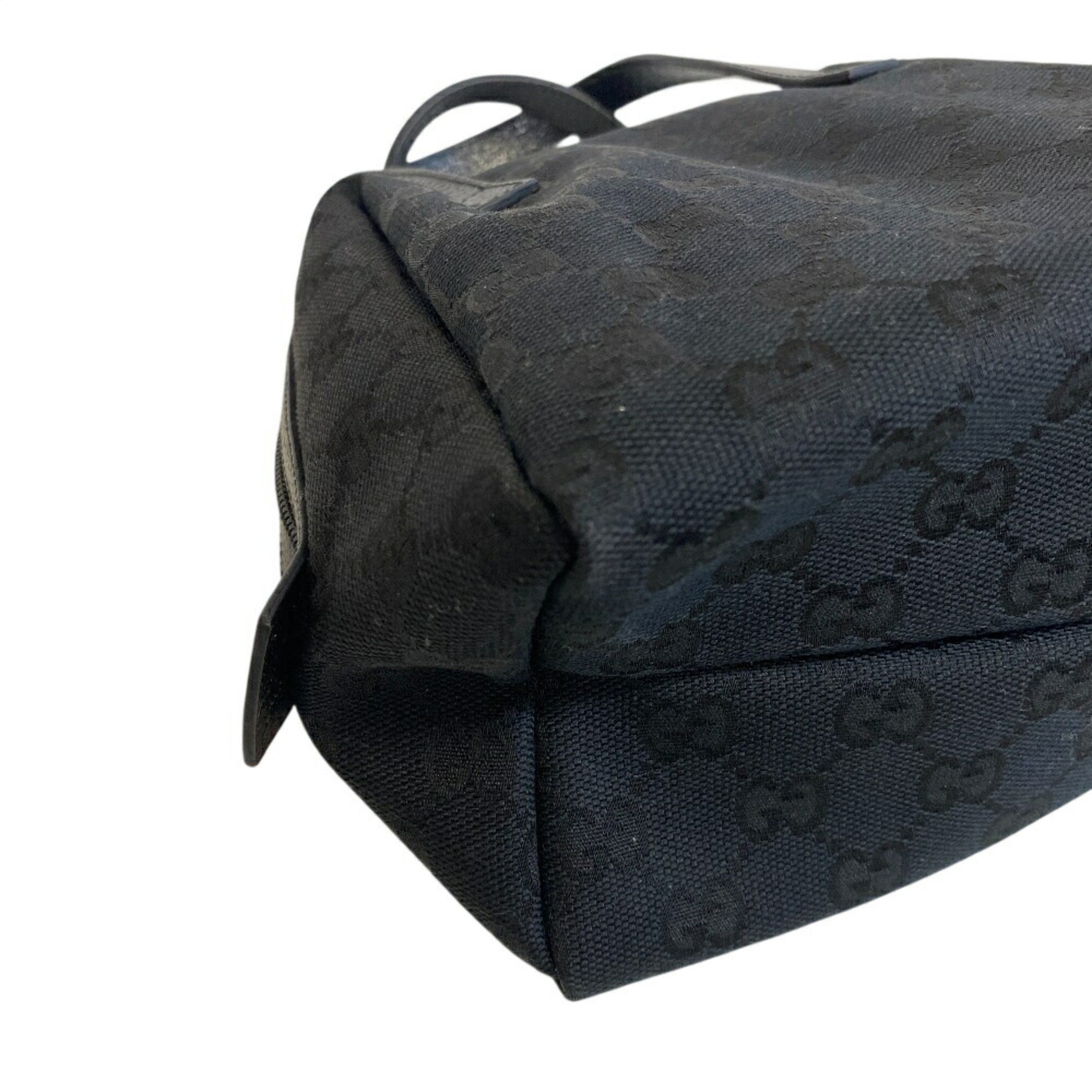 Gucci Black Gg Canvas Handbag (Pre-Owned)