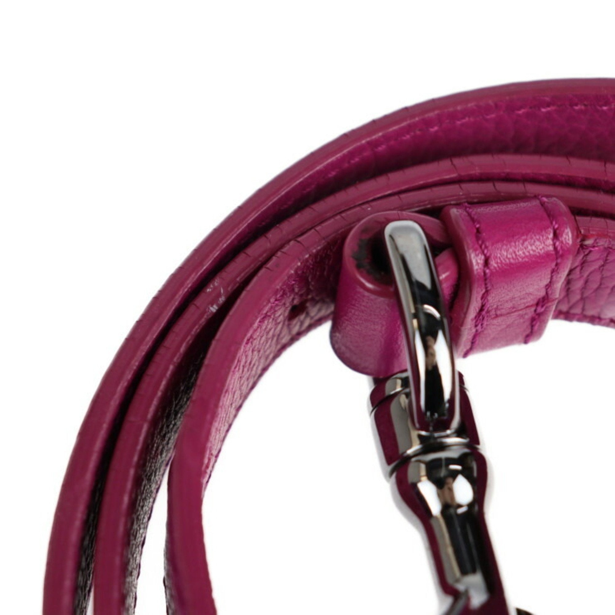 Loewe Pink Purple Leather Handbag Shopping Bag Shoulder Bag Tote Bag (Pre-Owned)