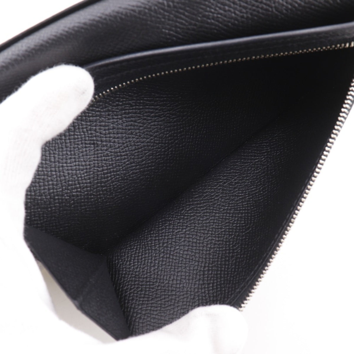 Hermes Black Epsom Leather Long Wallet (Bi-Fold) (Pre-Owned)