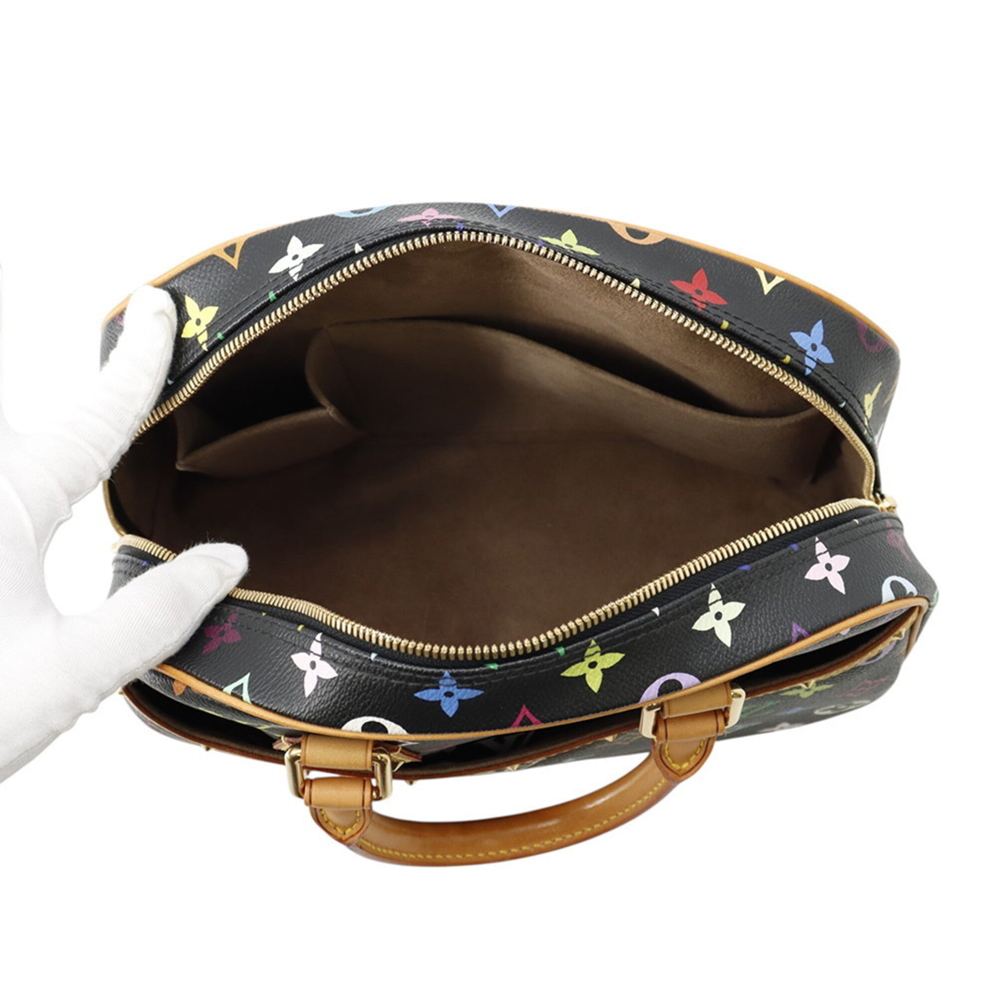 Louis Vuitton Beige Noir Monogram Multicolore Handbag (Pre-Owned)