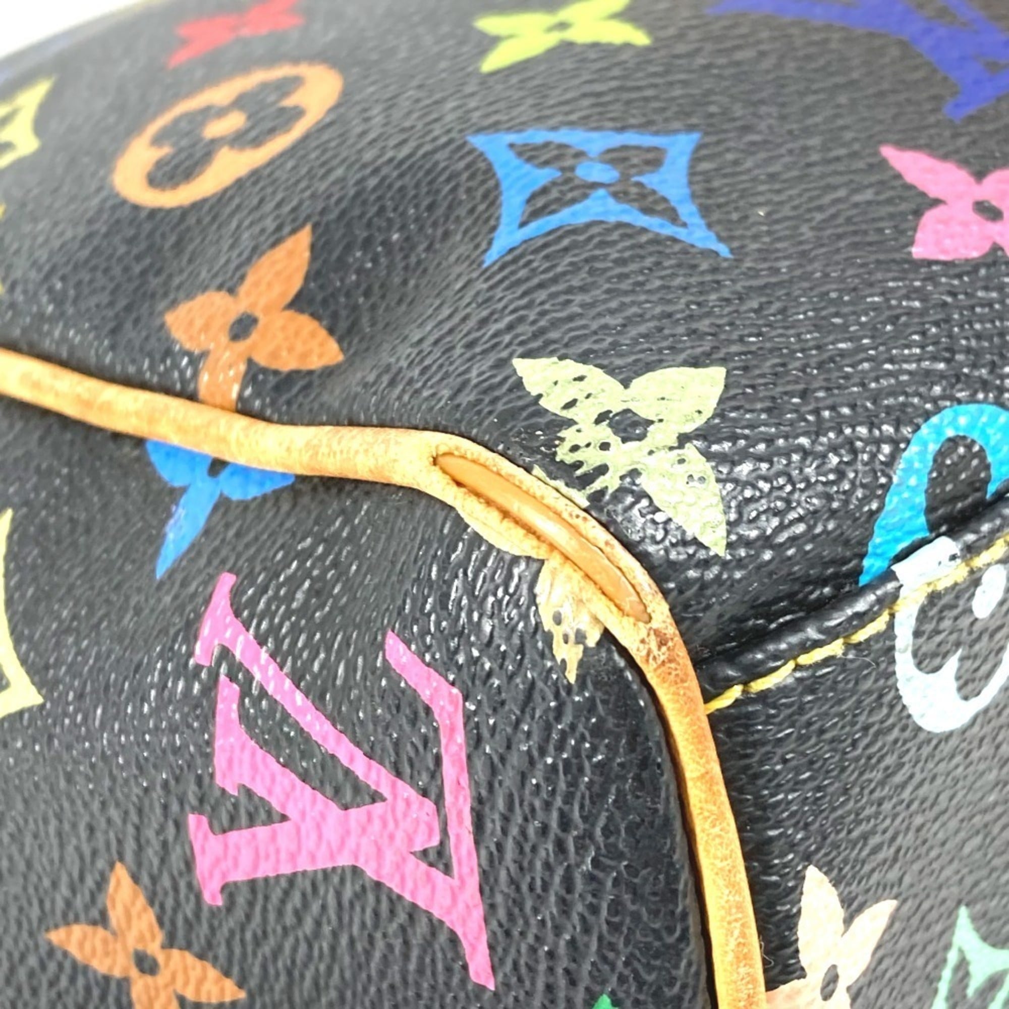 Louis Vuitton Black Multi-Color Noir Monogram Multicolore Canvas Shoulder Bag Tote Bag (Pre-Owned)