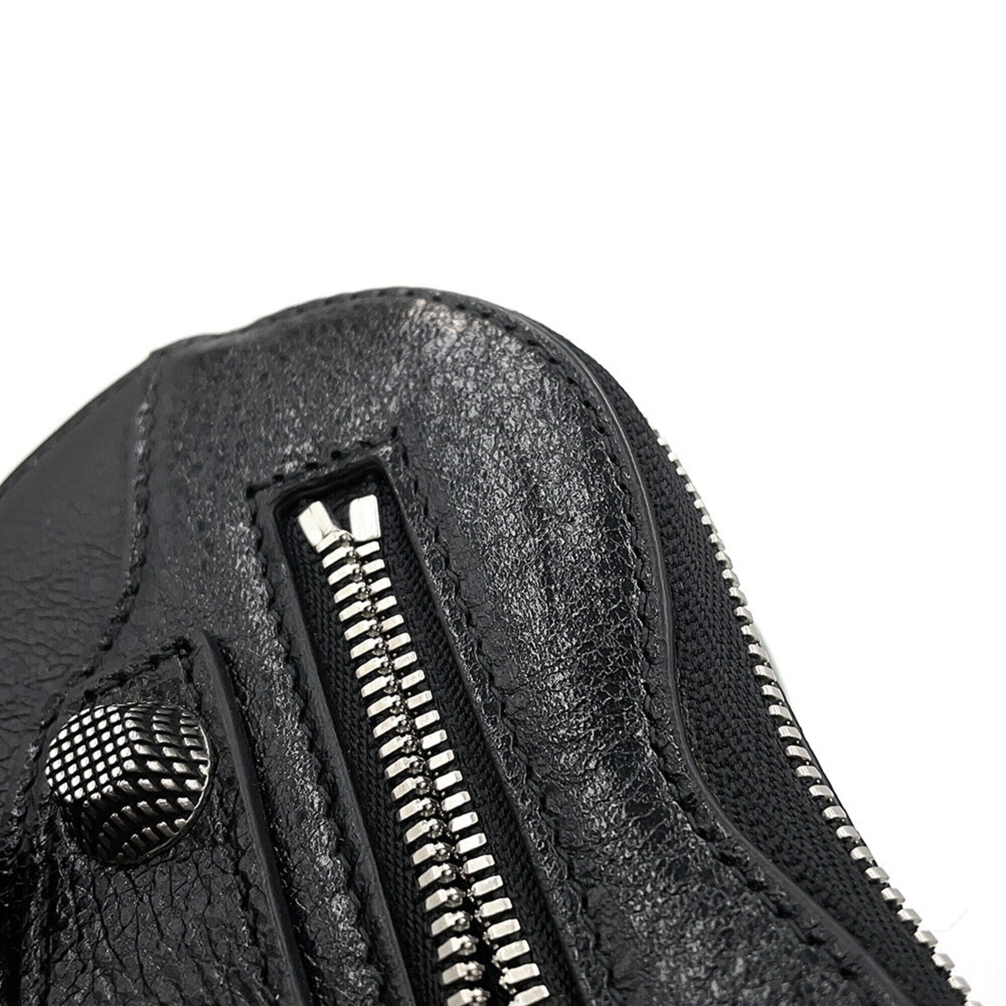 Balenciaga Black Leather Handbag Pouch (Pre-Owned)