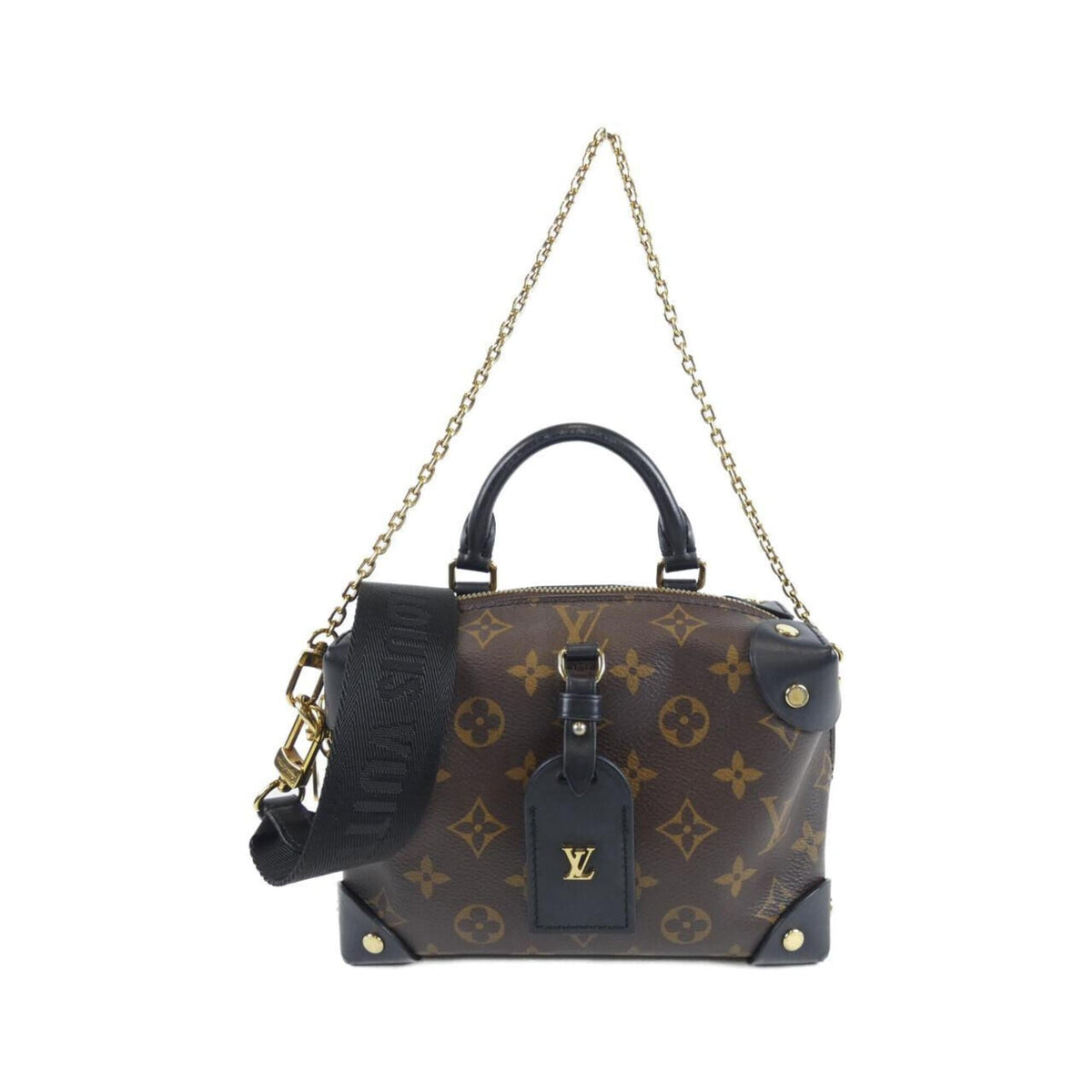 Louis Vuitton Black Marron Coated Canvas Handbag (Pre-Owned)