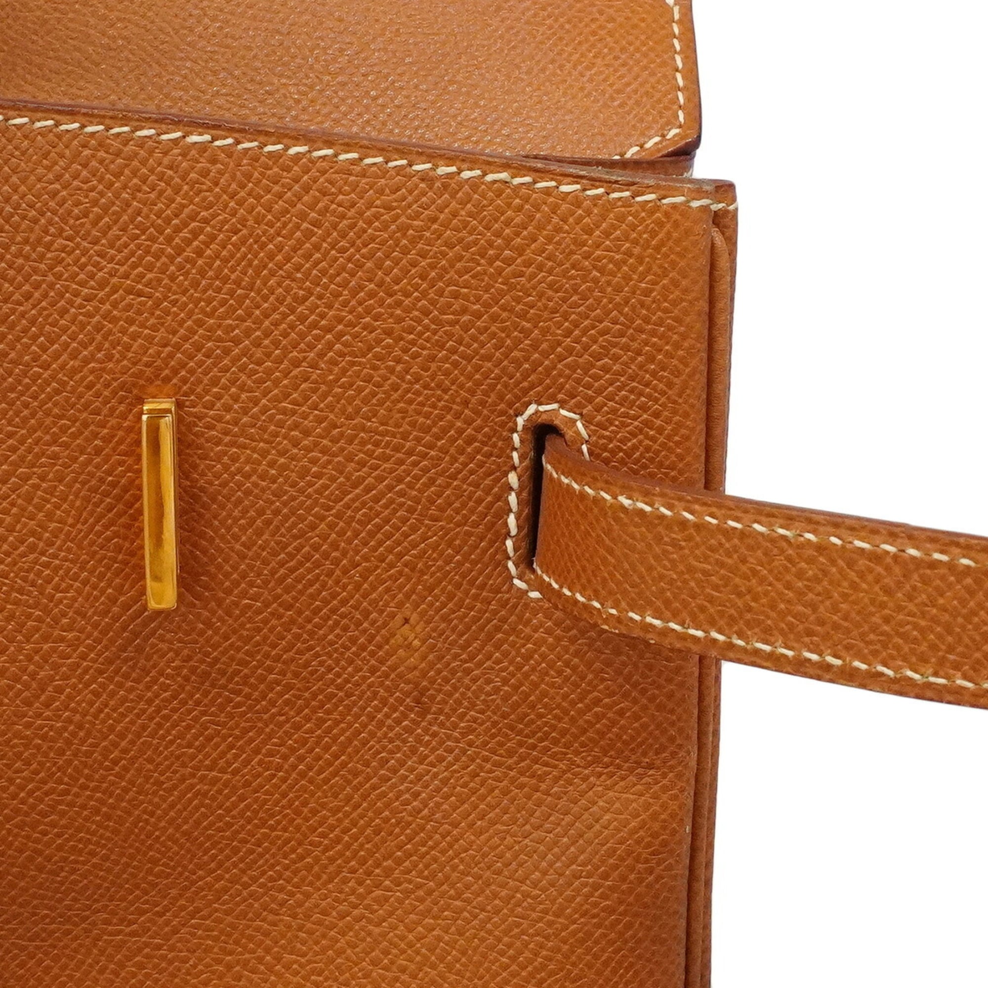 Hermes Gold Courchevel Leather Handbag (Pre-Owned)