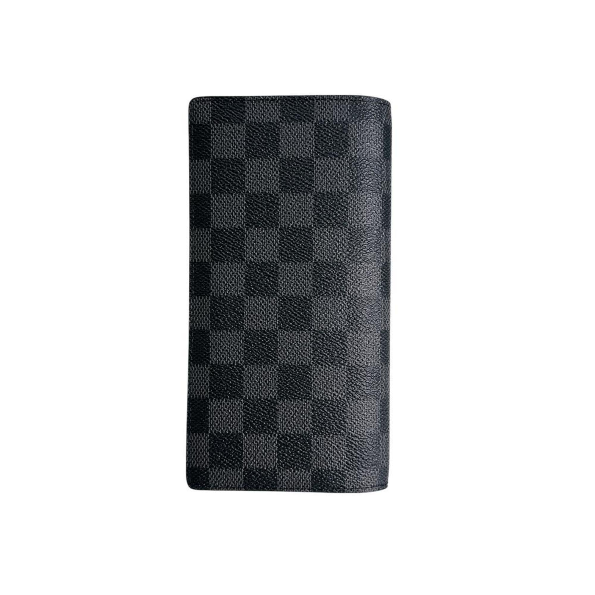 Louis Vuitton Damier Graphite Black Gray Damier Graphite Long Wallet (Bi-Fold) (Pre-Owned)