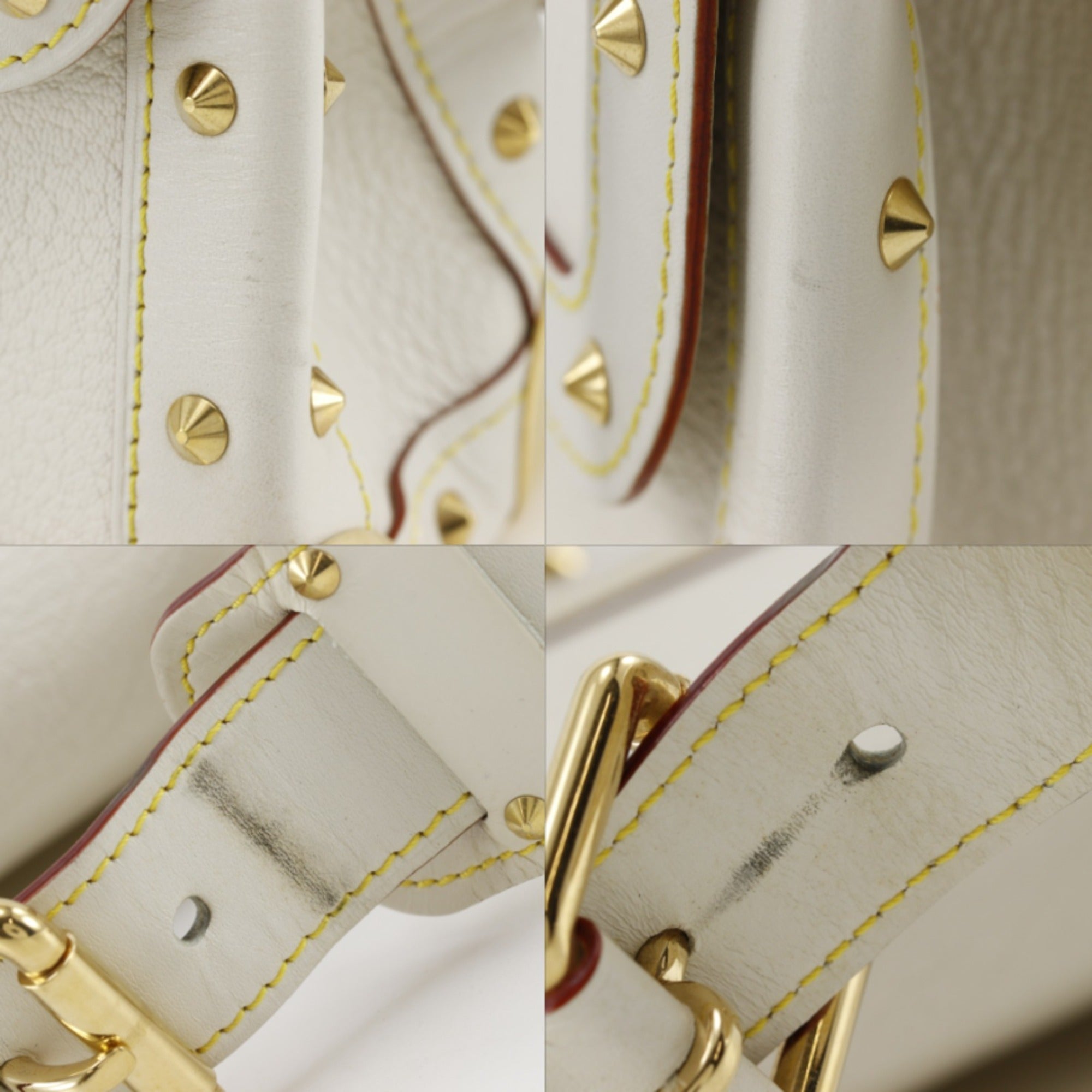 Louis Vuitton Blanc White Leather Shoulder Bag (Pre-Owned)