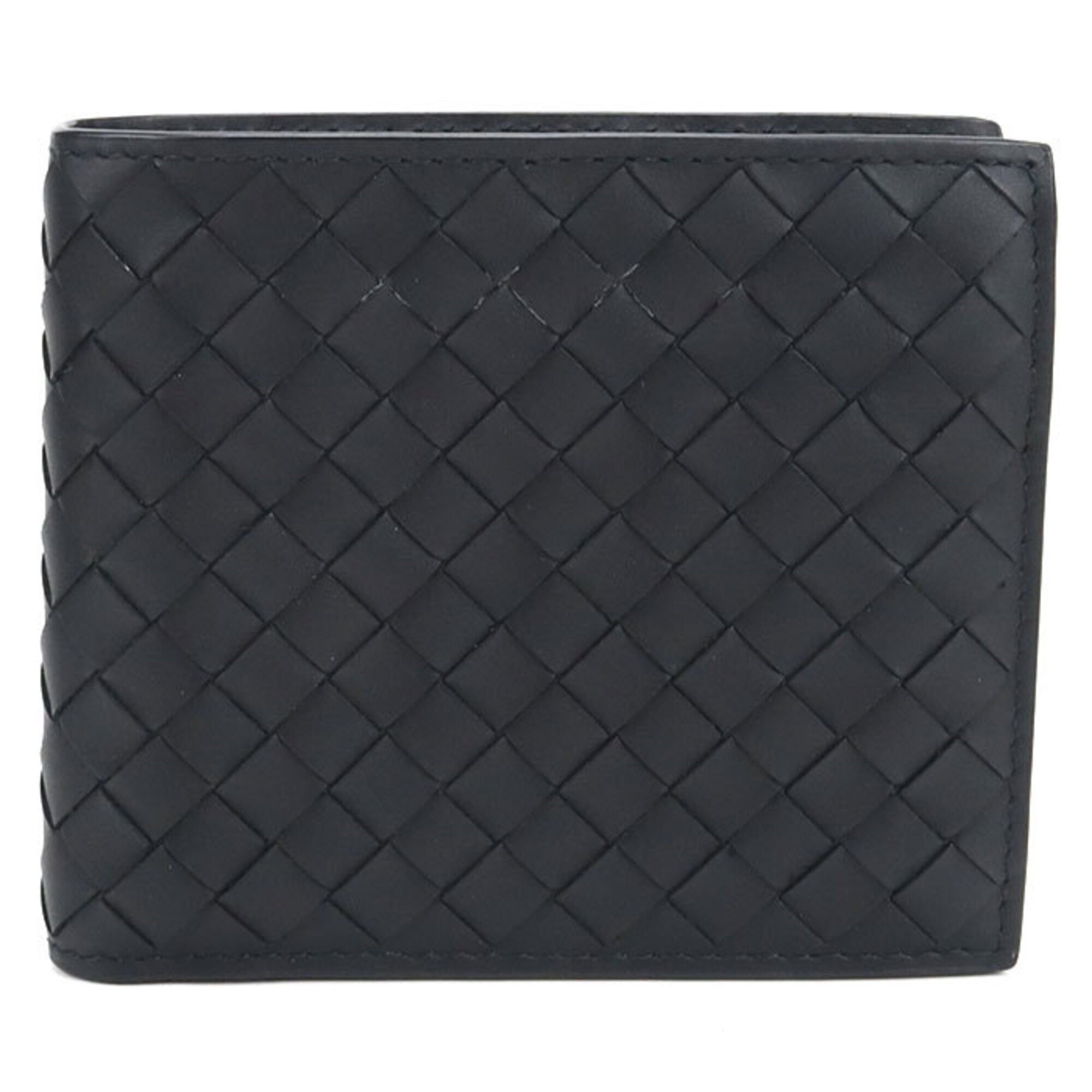 Bottega Veneta Black Leather Wallet (Bi-Fold) (Pre-Owned)