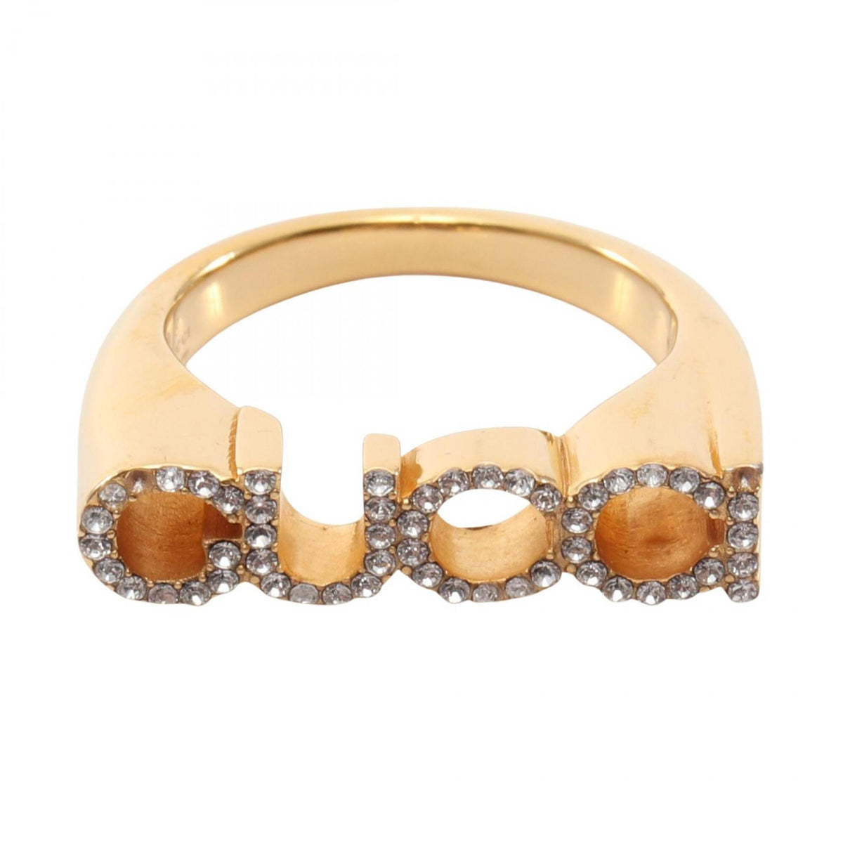 Gucci Gold Gold Plating Band Ring (Pre-Owned)