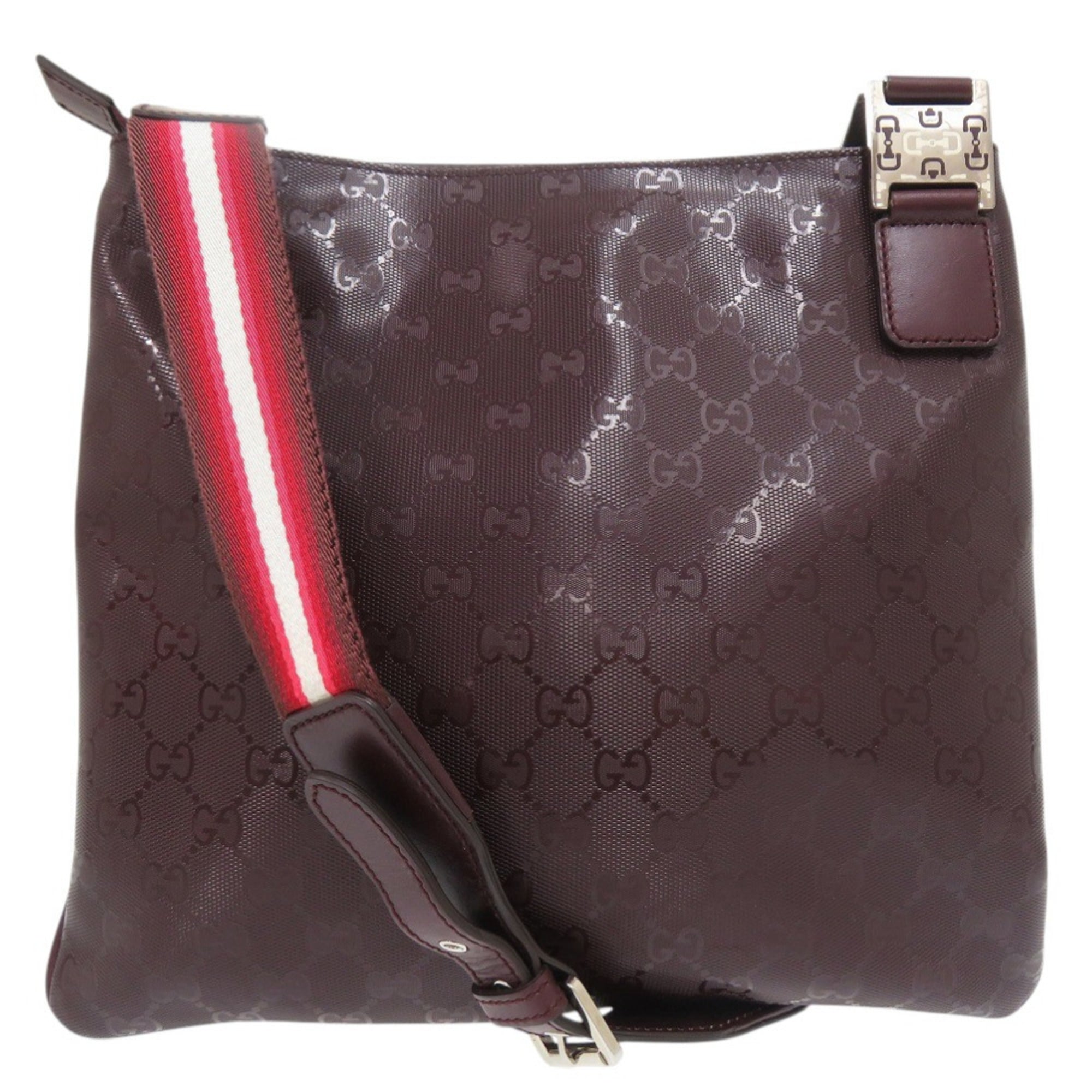Gucci Bordeaux Pvc Leather Shoulder Bag (Pre-Owned)