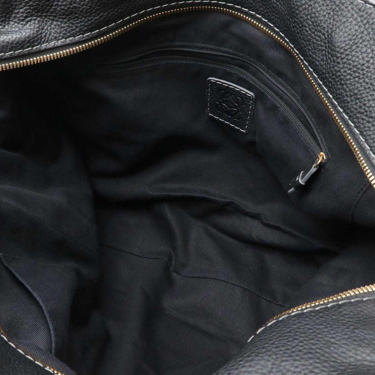 Loewe Black Nylon Canvas Leather Shoulder Bag Tote Bag (Pre-Owned)