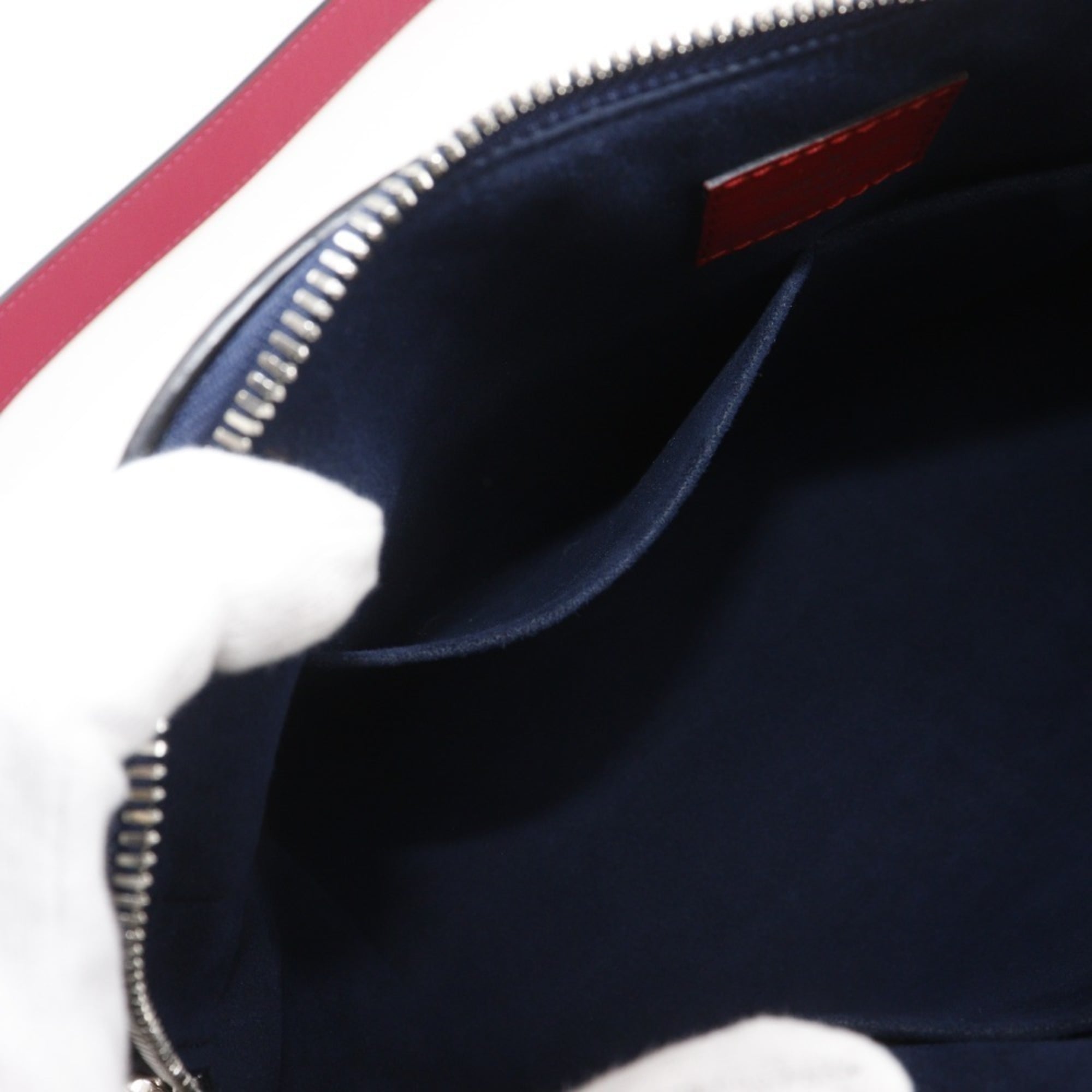 Louis Vuitton Navy Red Color Epi Leather Handbag Tote Bag (Pre-Owned)