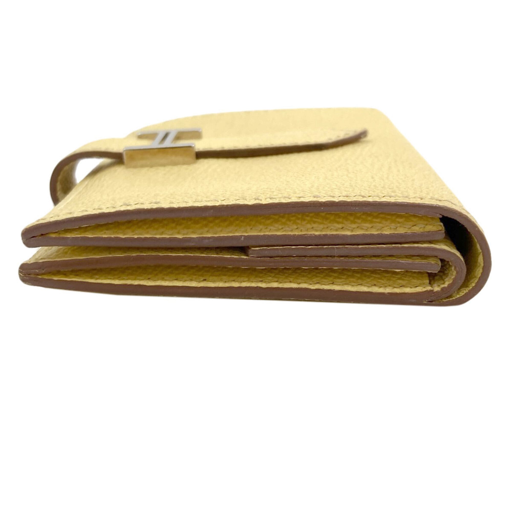 Hermes Yellow Epsom Leather Coin Purse/Coin Case (Pre-Owned)