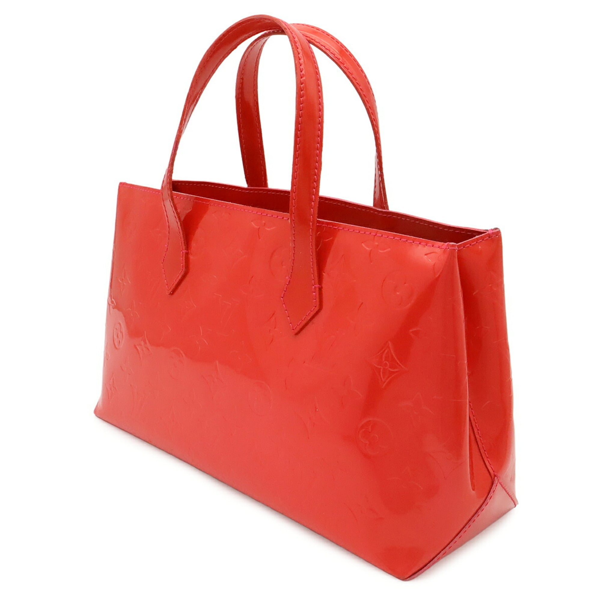 Louis Vuitton Rose Pop Monogram Vernis Handbag Tote Bag (Pre-Owned)
