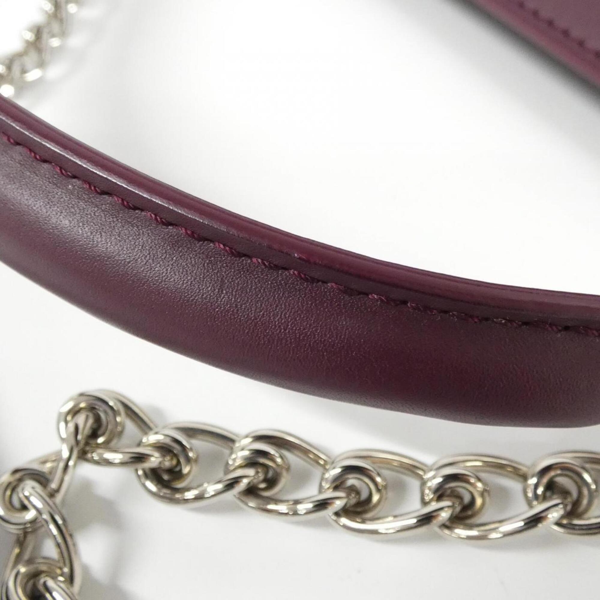 Cartier Bordeaux Leather Handbag (Pre-Owned)