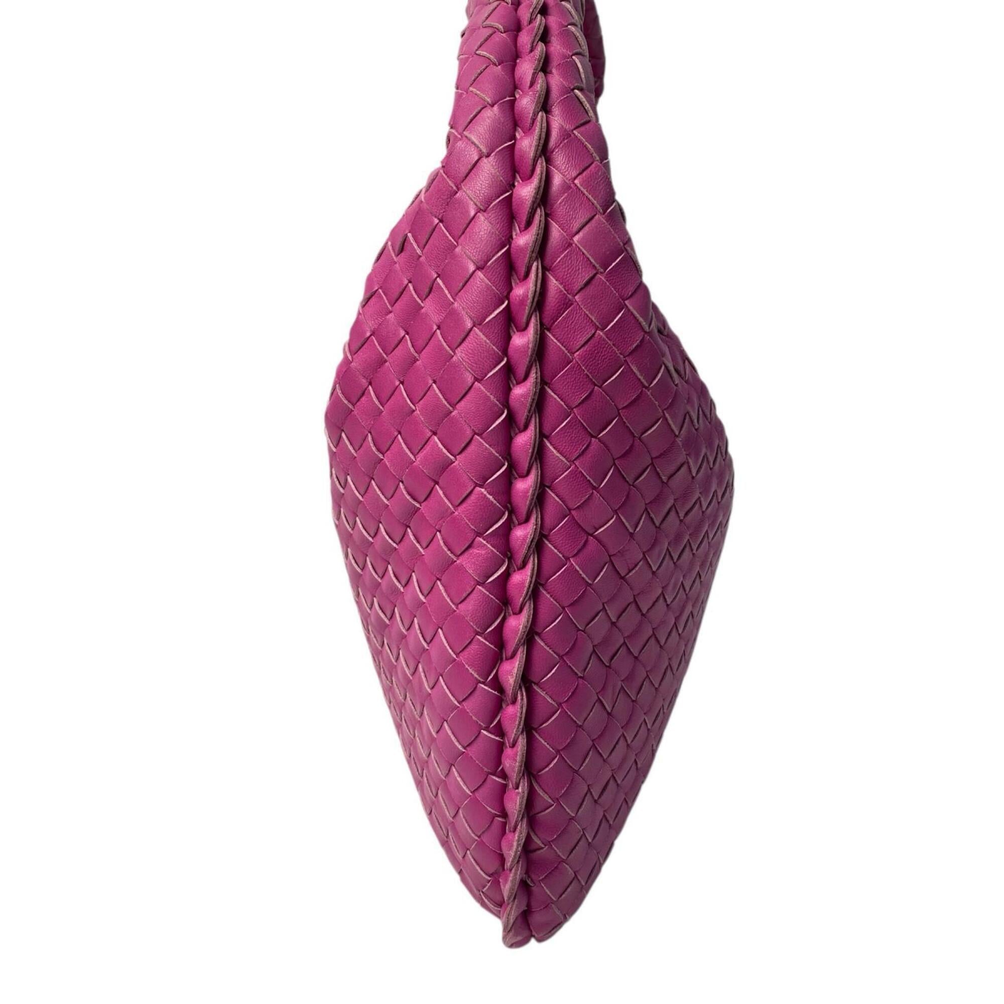 Bottega Veneta Pink Purple Leather Shoulder Bag (Pre-Owned)