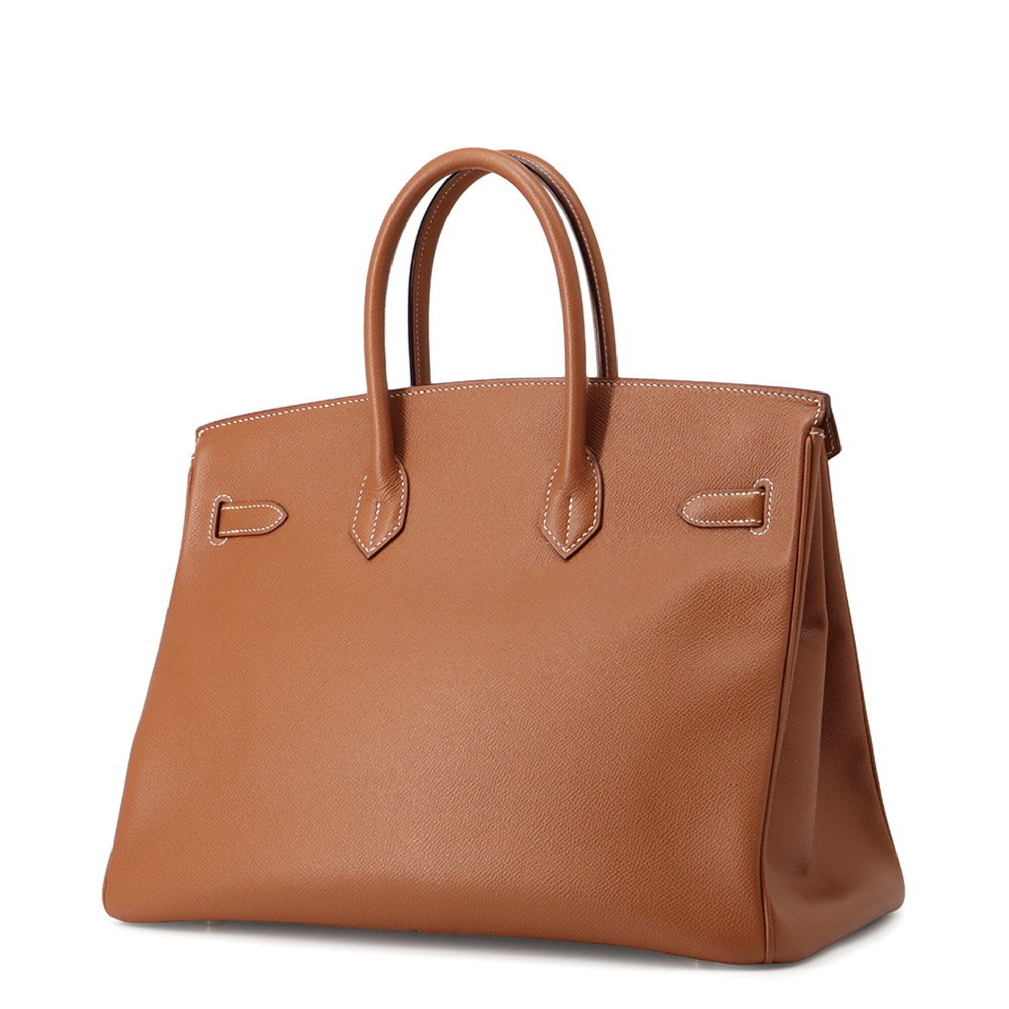 Hermes Beige Gold Gold Brown Courchevel Leather Handbag (Pre-Owned)
